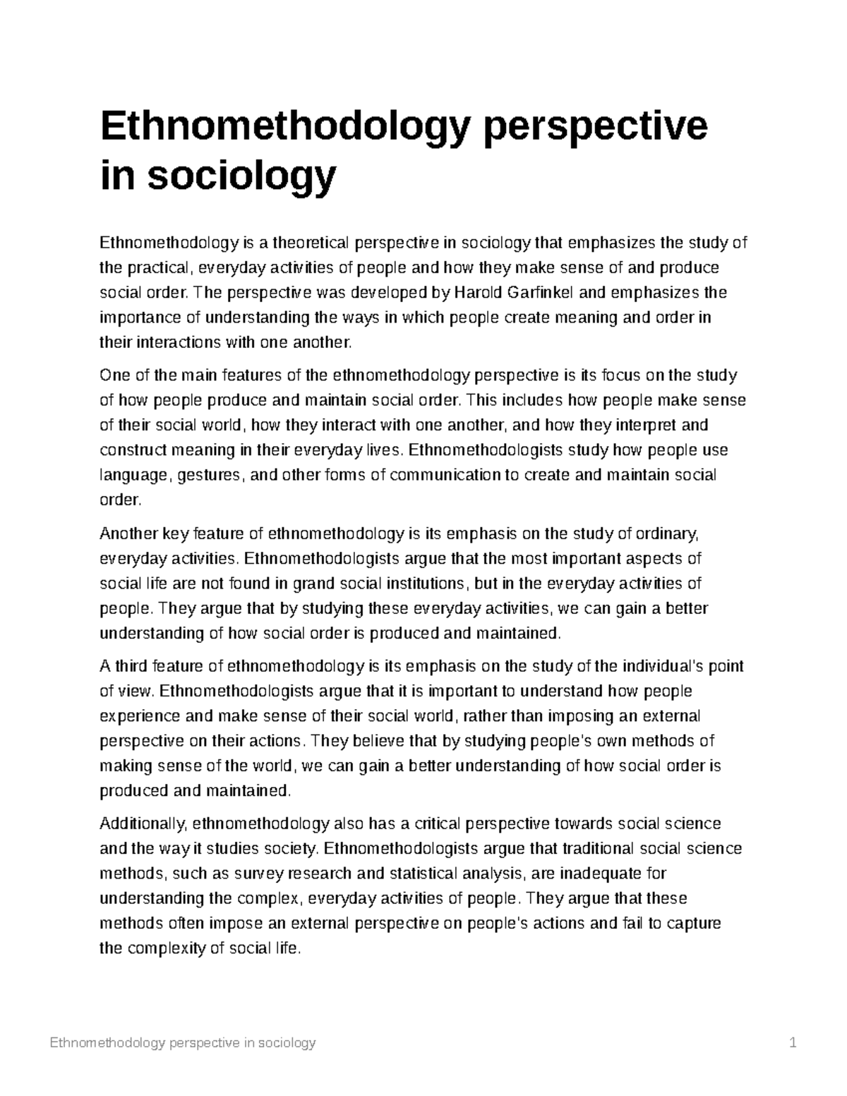 Ethnomethodology Perspective In Sociology The Perspective Was   Thumb 1200 1553 