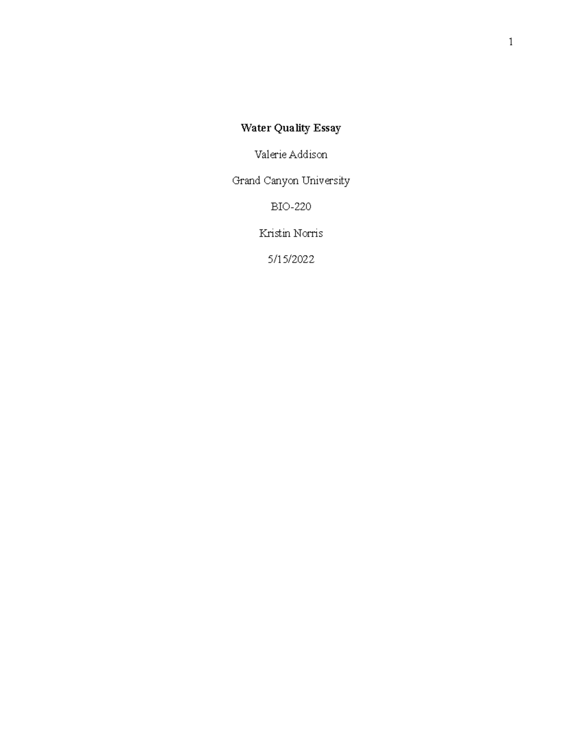 Waterqualityessay water quality essay and all its pros and cons