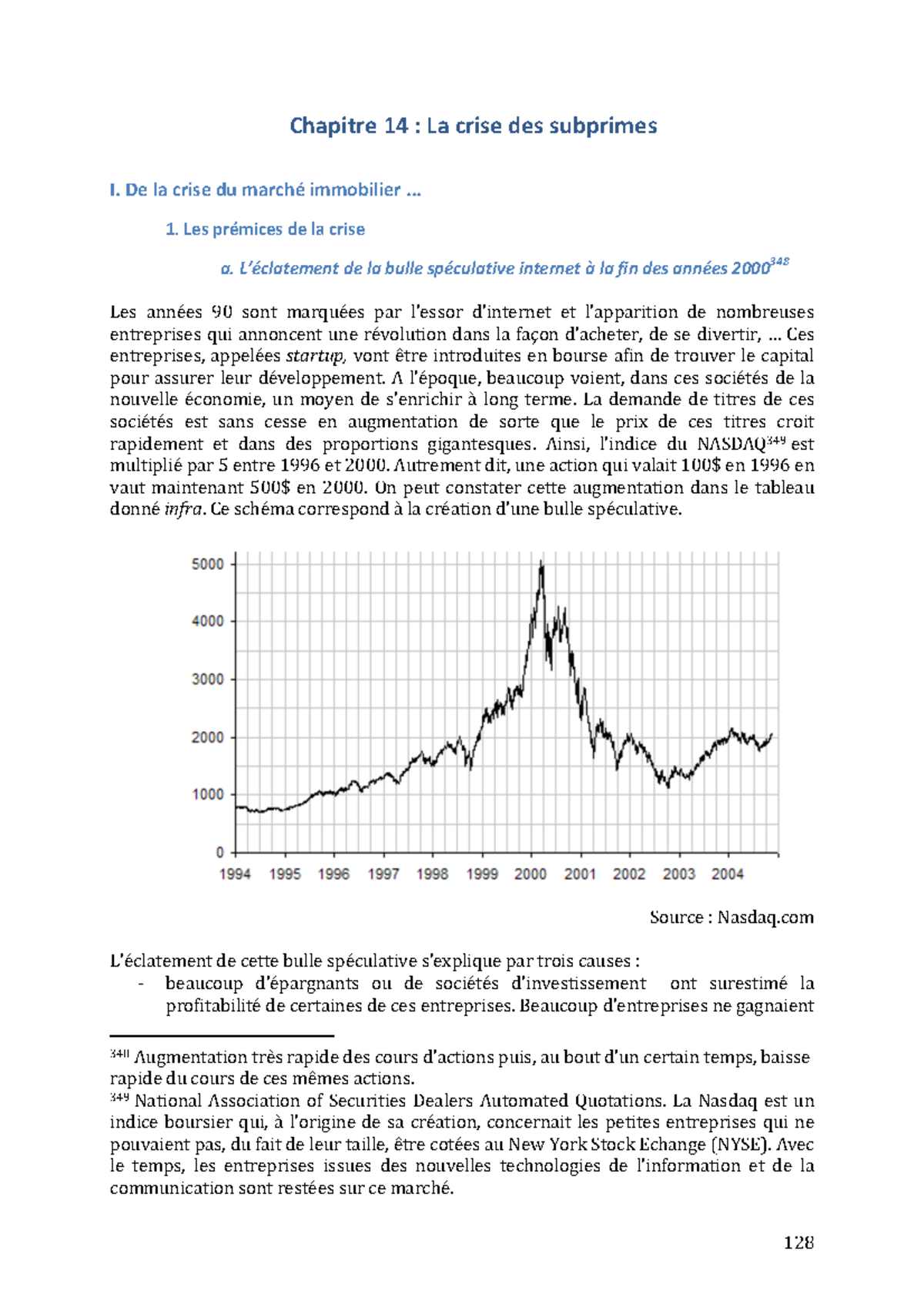 Cours d'économie chapitre 14 - Chapitre 14 : La crise des subprimes I ...