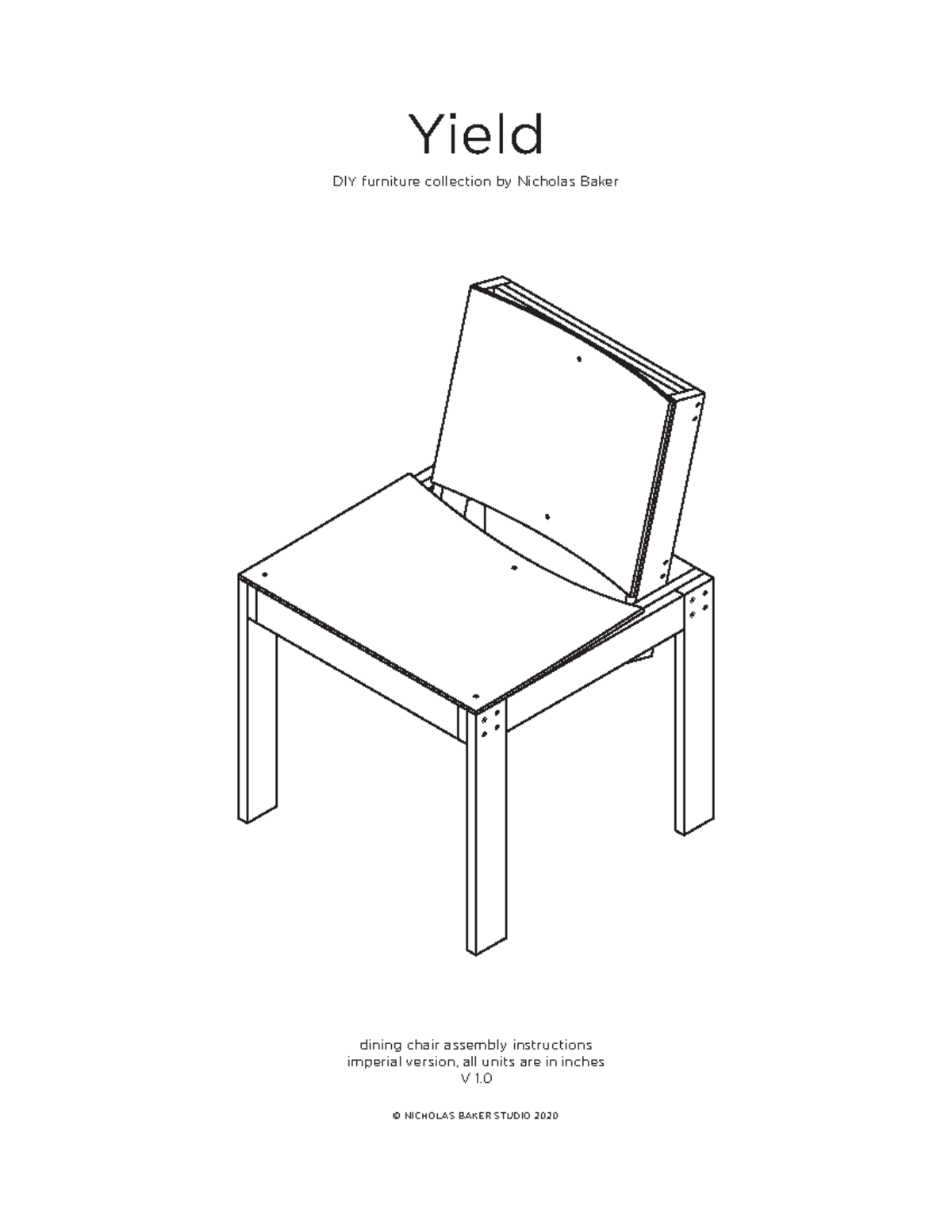 Yield Dining Chair Assembly Instructions V1 Yield DIY furniture