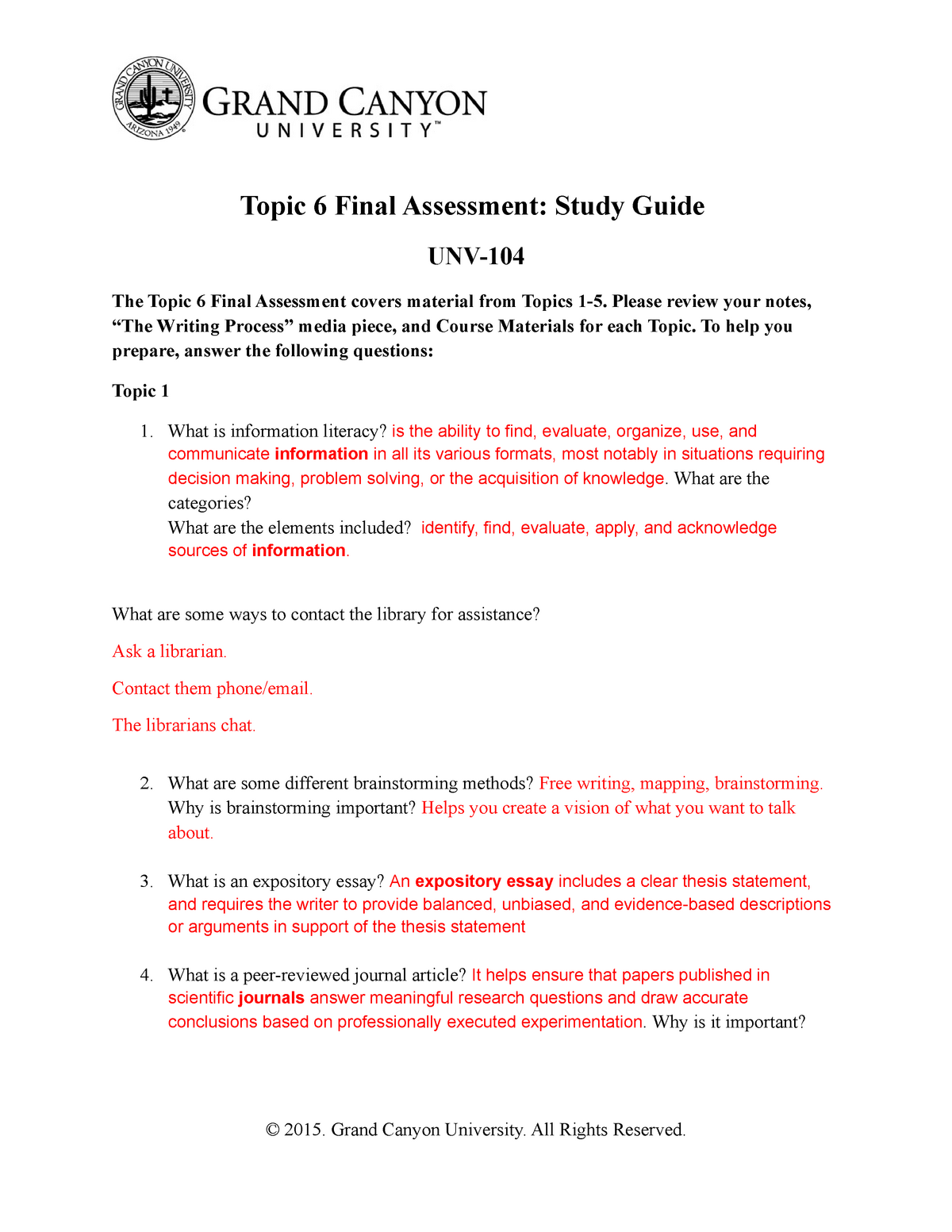 unv 104 topic 3 quiz critiquing a thesis statement