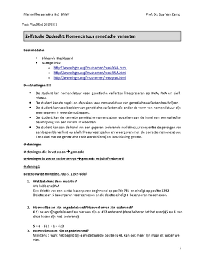 Zelfstudie Variant Detectie Menselijke Genetica - DĞŶƐĞůŝũŬĞ ŐĞŶĞƚŝĐĂ ...