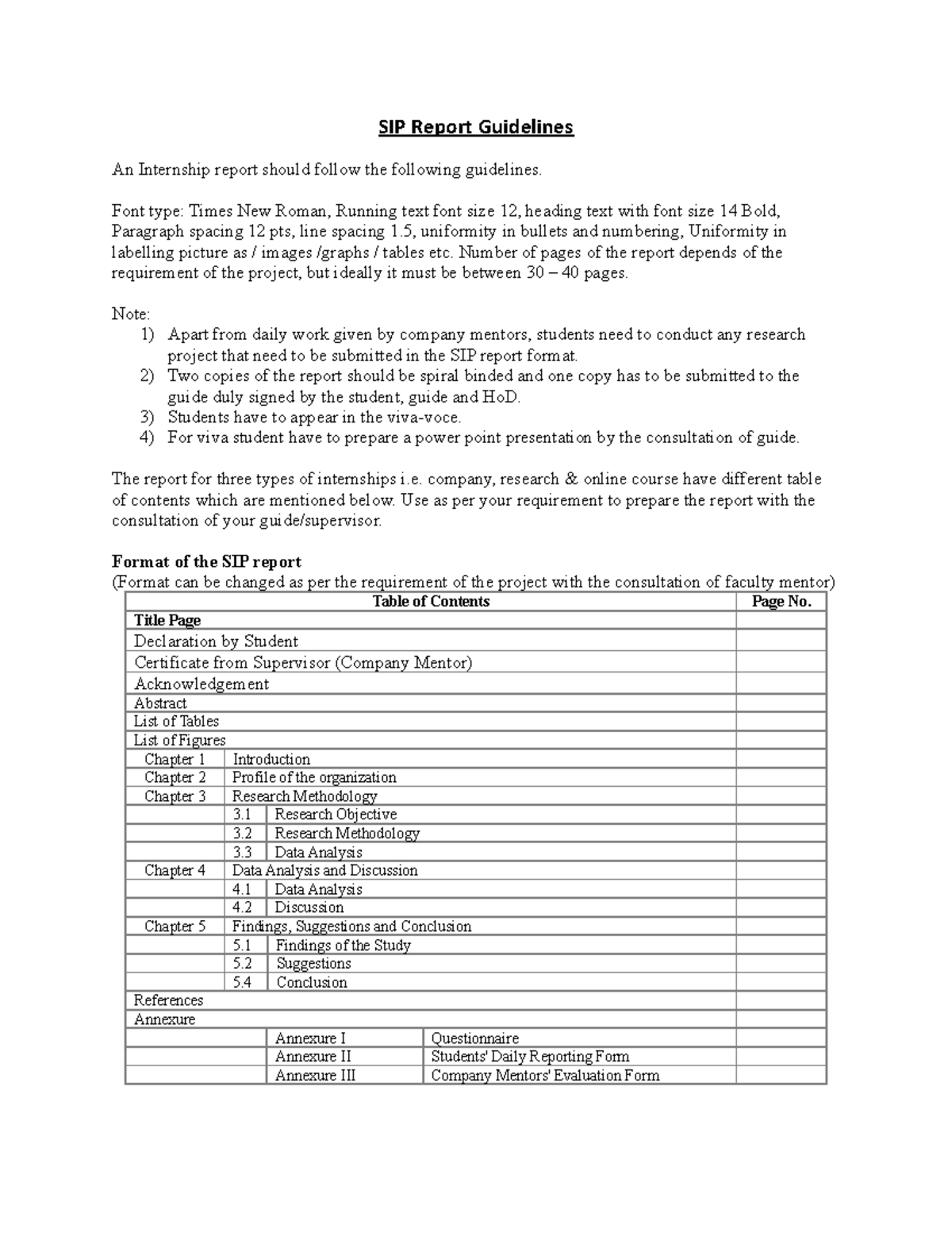 SIP Report Guidelines - sgsgsgzd - SIP Report Guidelines An Internship ...