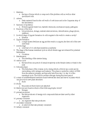 Part 3 - Exam 2 - BISC 4 PSU - BiSci 4 - Studocu