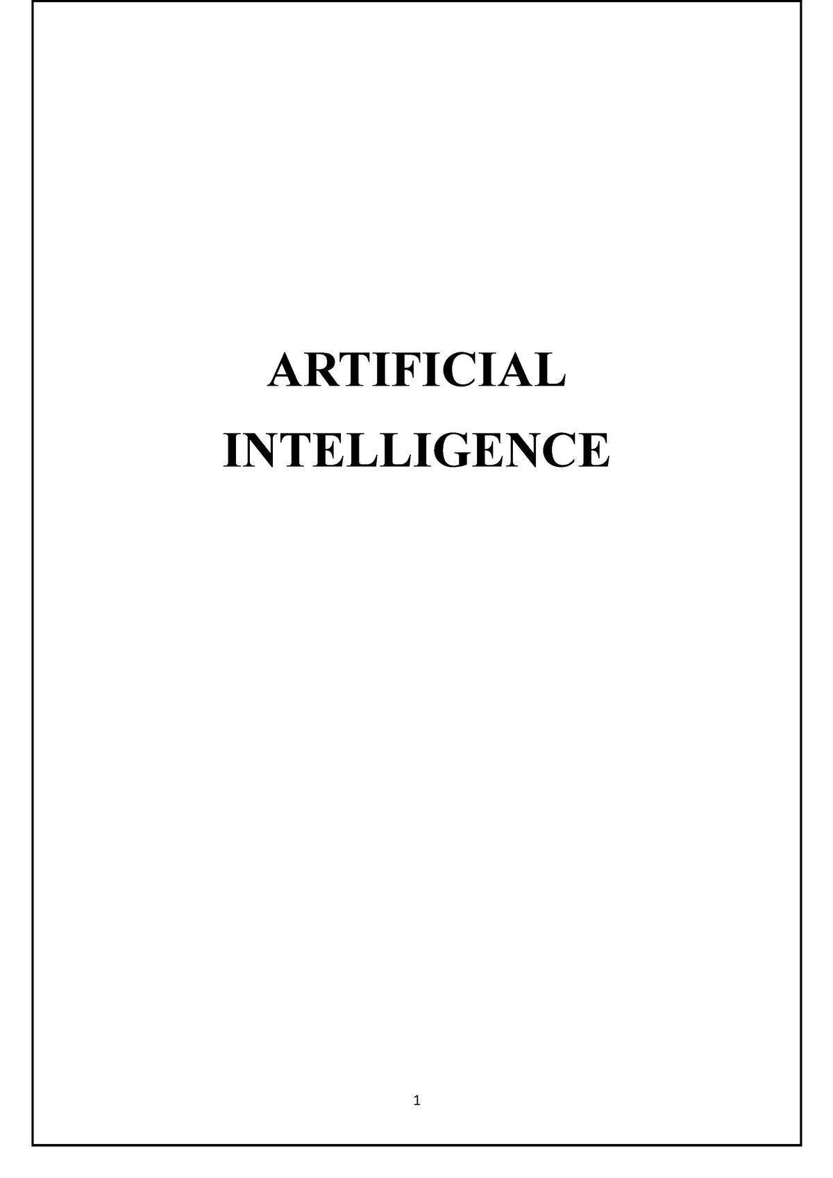 R19 AI UNIT-I-Chapter-1 - ARTIFICIAL INTELLIGENCE UNIT-I Syllabus ...