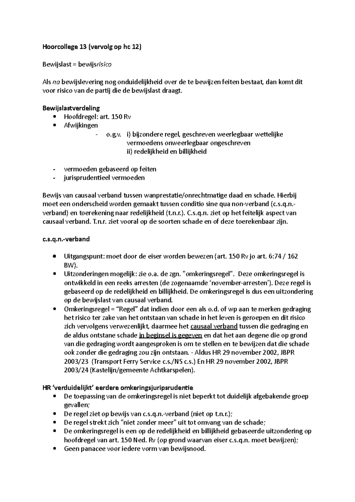 Hoorcollege 13 Bewijsrecht Studeersnel