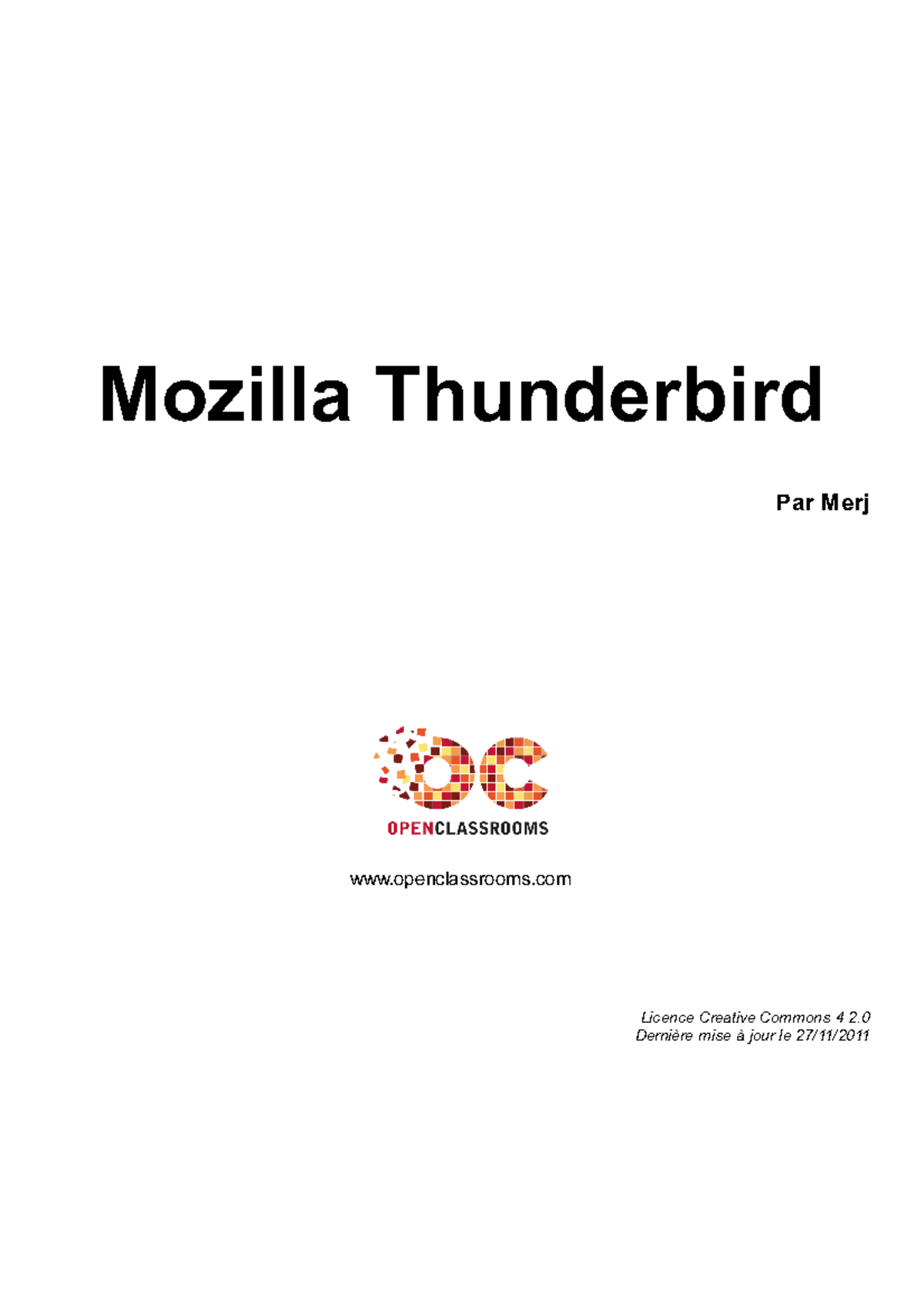 -mozilla-thunderbird - Mozilla Thunderbird Par Merj openclassrooms ...