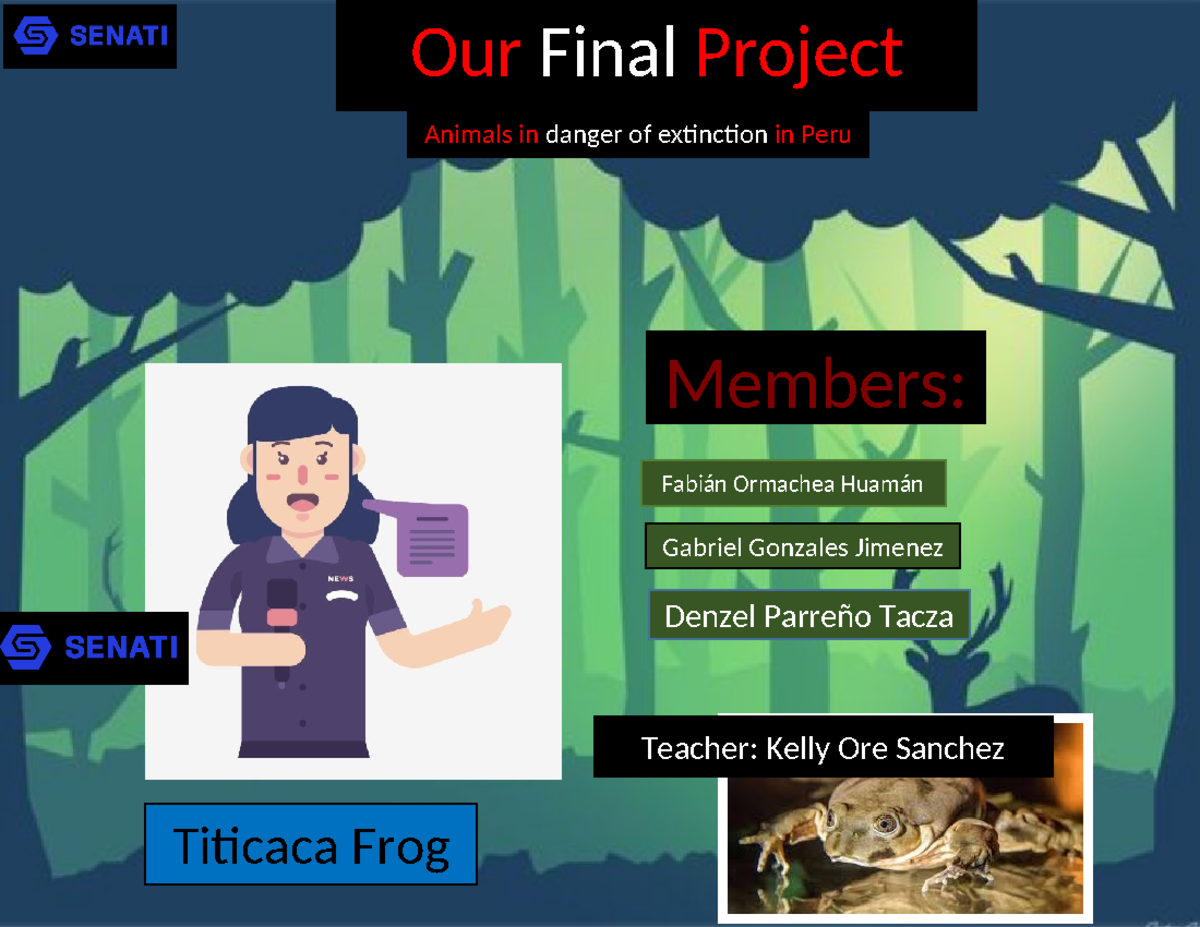 Rana del rio Titicaca - Our Final Project Members: Animals in danger of ...