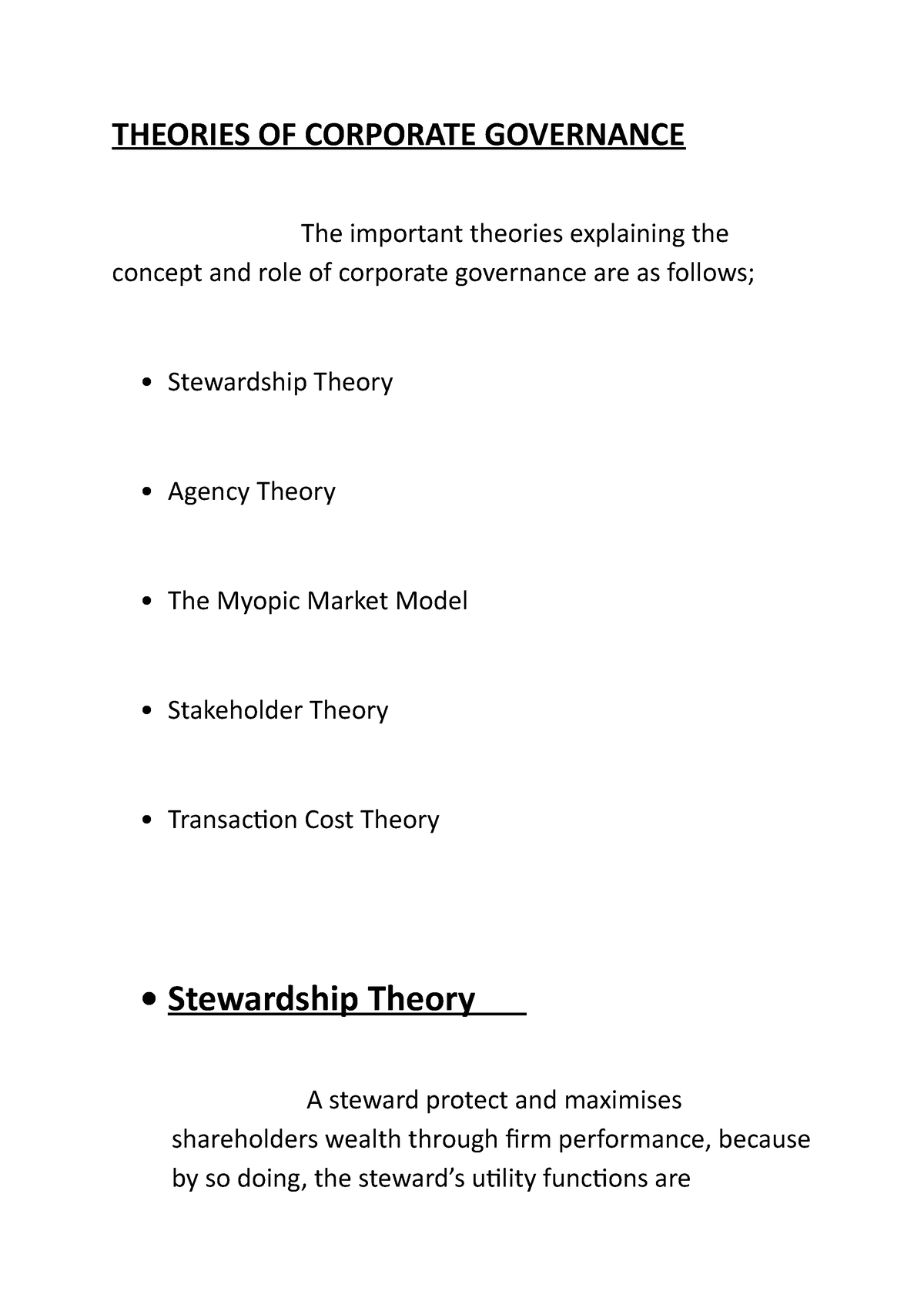 corporate governance topics for thesis