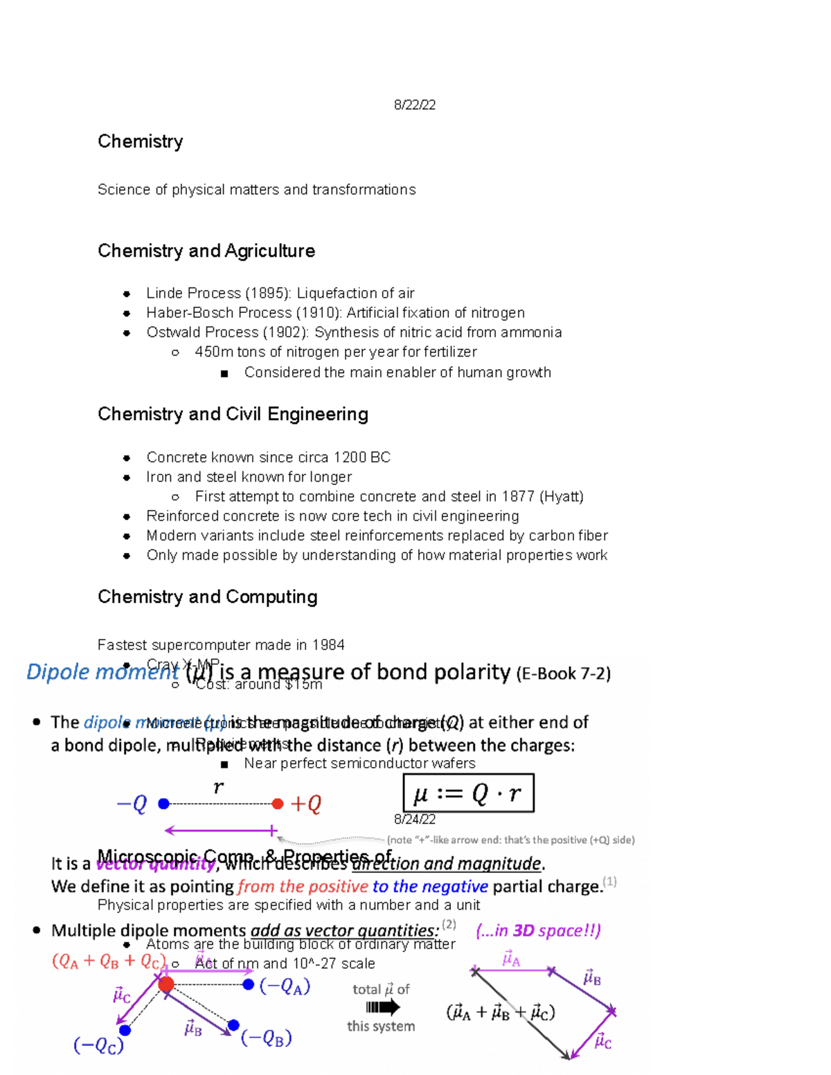 CHEM 110 Lec Notes - 8/22/ Chemistry Science of physical matters and ...