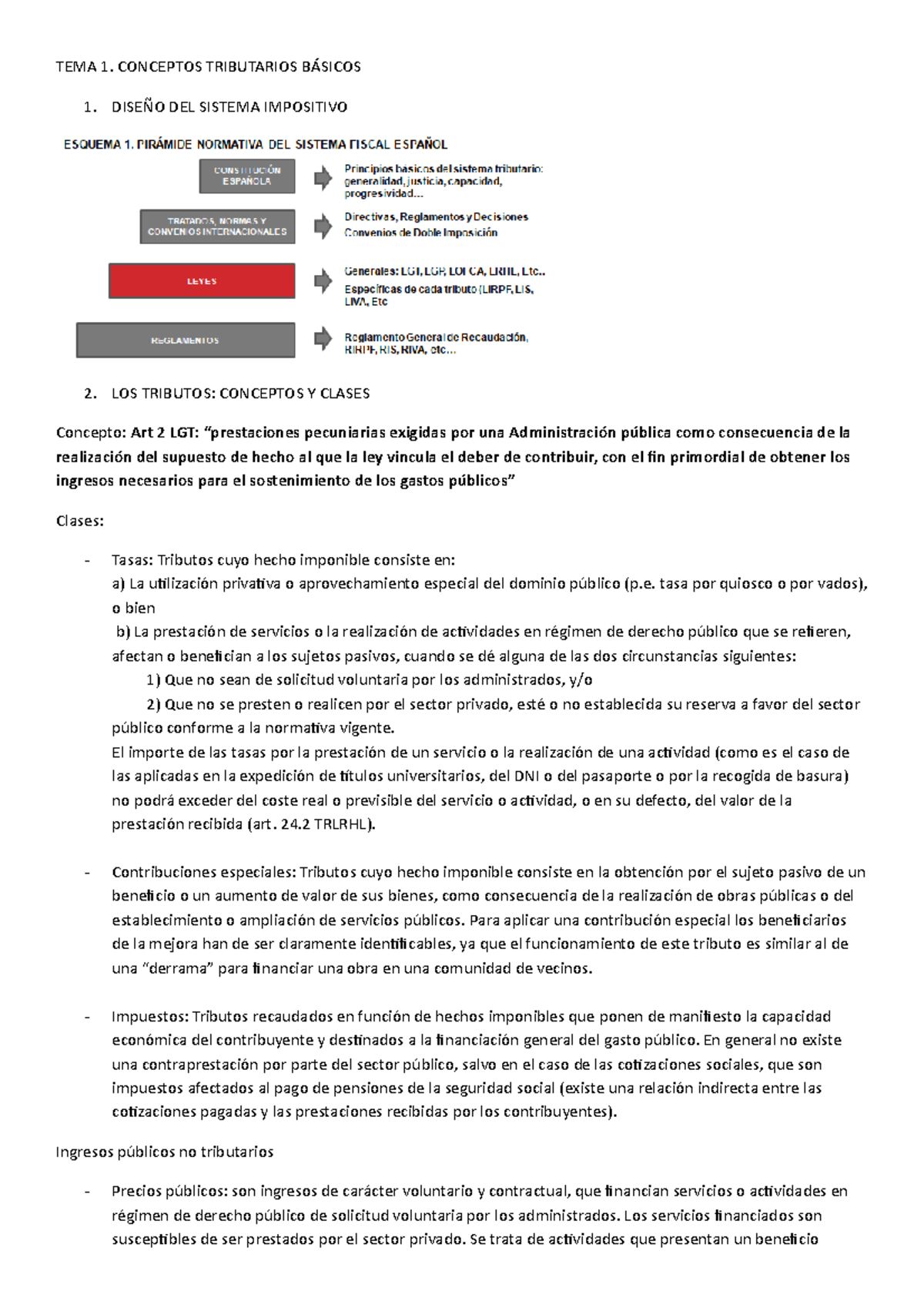 TEMA 1 - Tema 1 Regimen Fiscal - TEMA 1. CONCEPTOS TRIBUTARIOS BÁSICOS ...