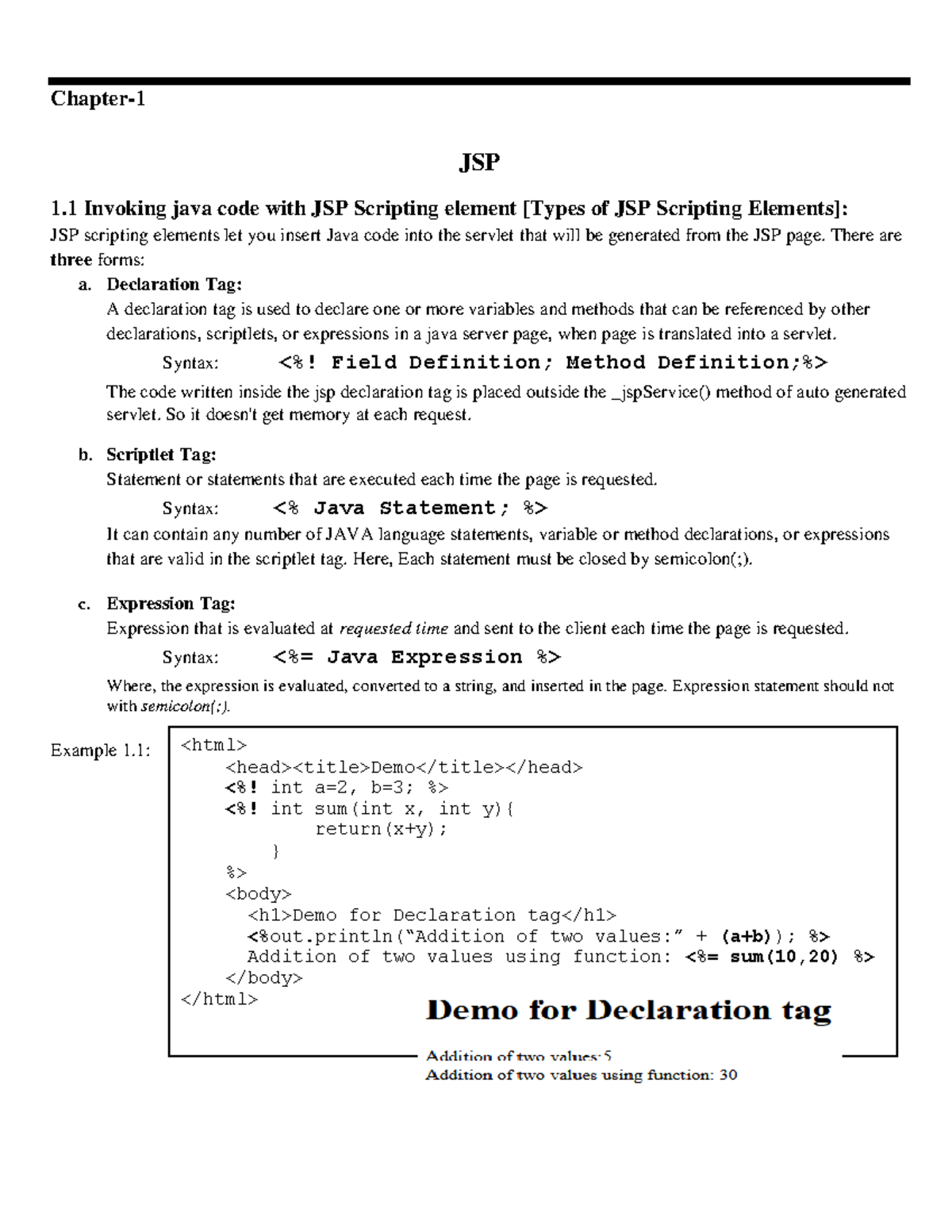 AJP Module 2 (ABP)-JSP Controlling Structure - Chapter- JSP 1 Invoking ...