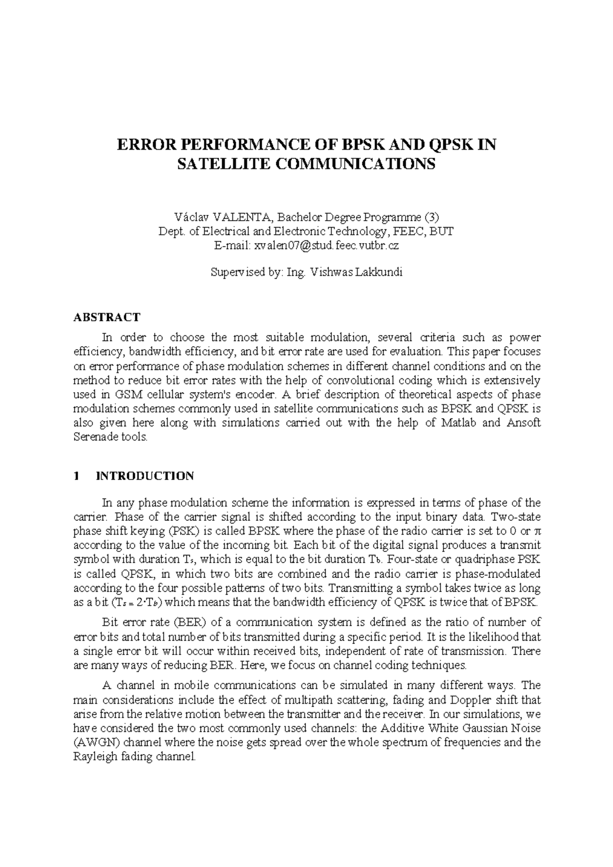 08-xvalen 07 - Notes - ERROR PERFORMANCE OF BPSK AND QPSK IN SATELLITE ...