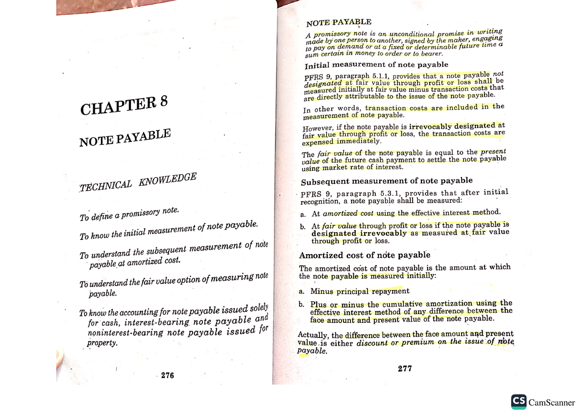 Chapter 8 - Notes Payable - Intermediate Accounting - Studocu