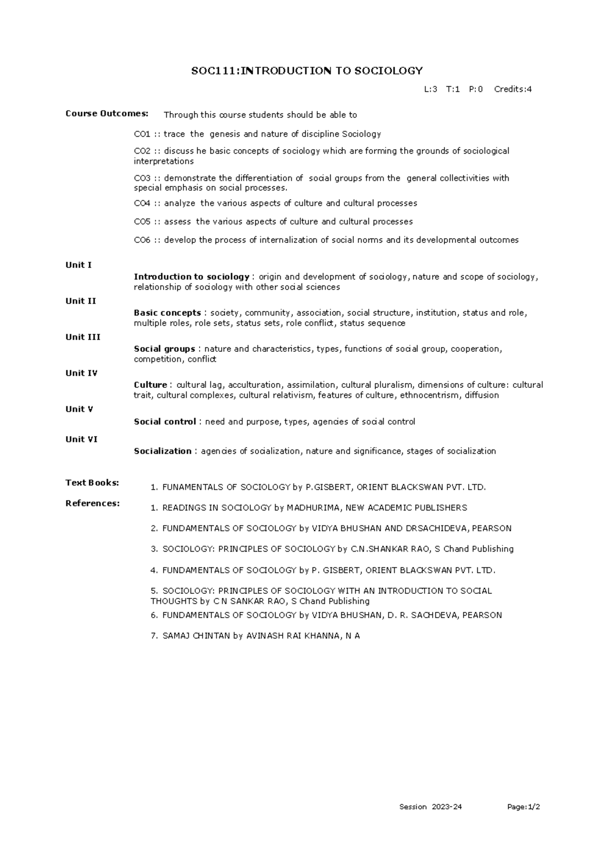 Frm Course Syllabus.aspx - SOC111:INTRODUCTION TO SOCIOLOGY Course ...