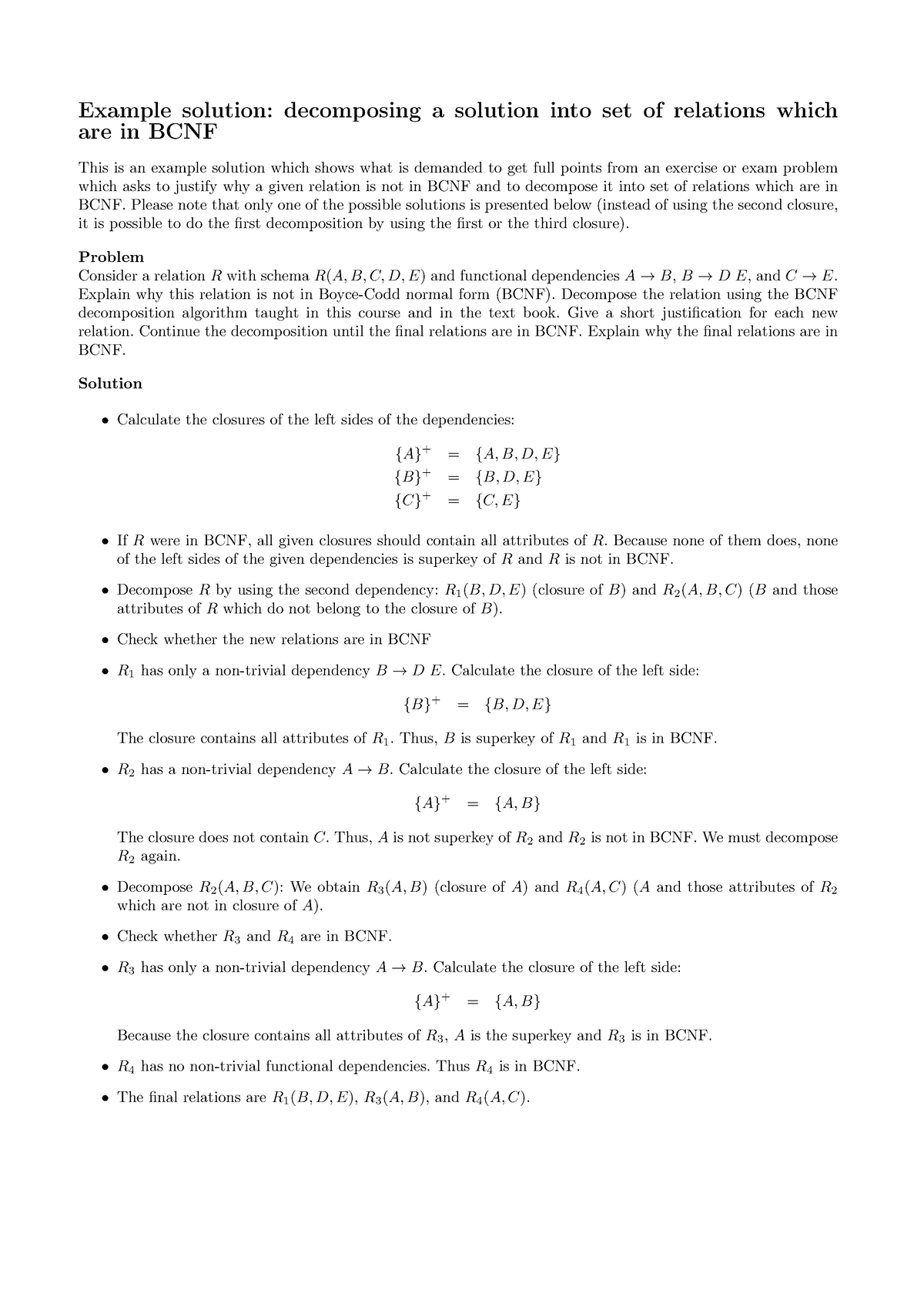 BCN-example-CASE - Example Solution: Decomposing A Solution Into Set Of ...