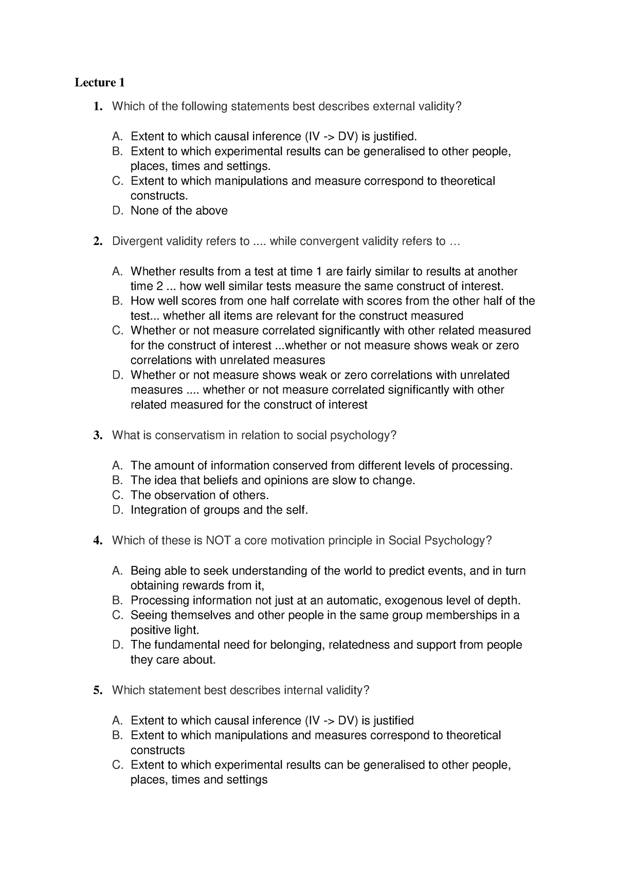 H190 revision mcq - Lecture 1 1. Which of the following statements best ...