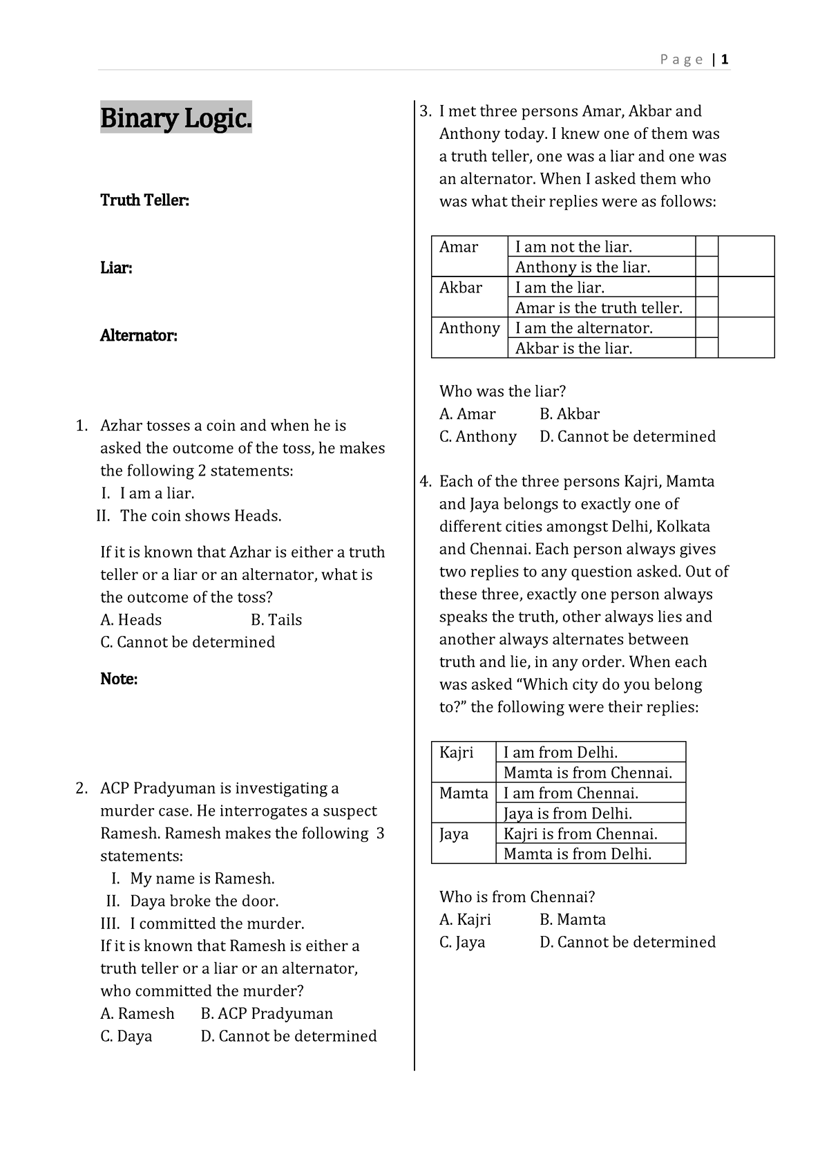 binary-logic-worksheet-page-1-binary-logic-truth-teller-liar