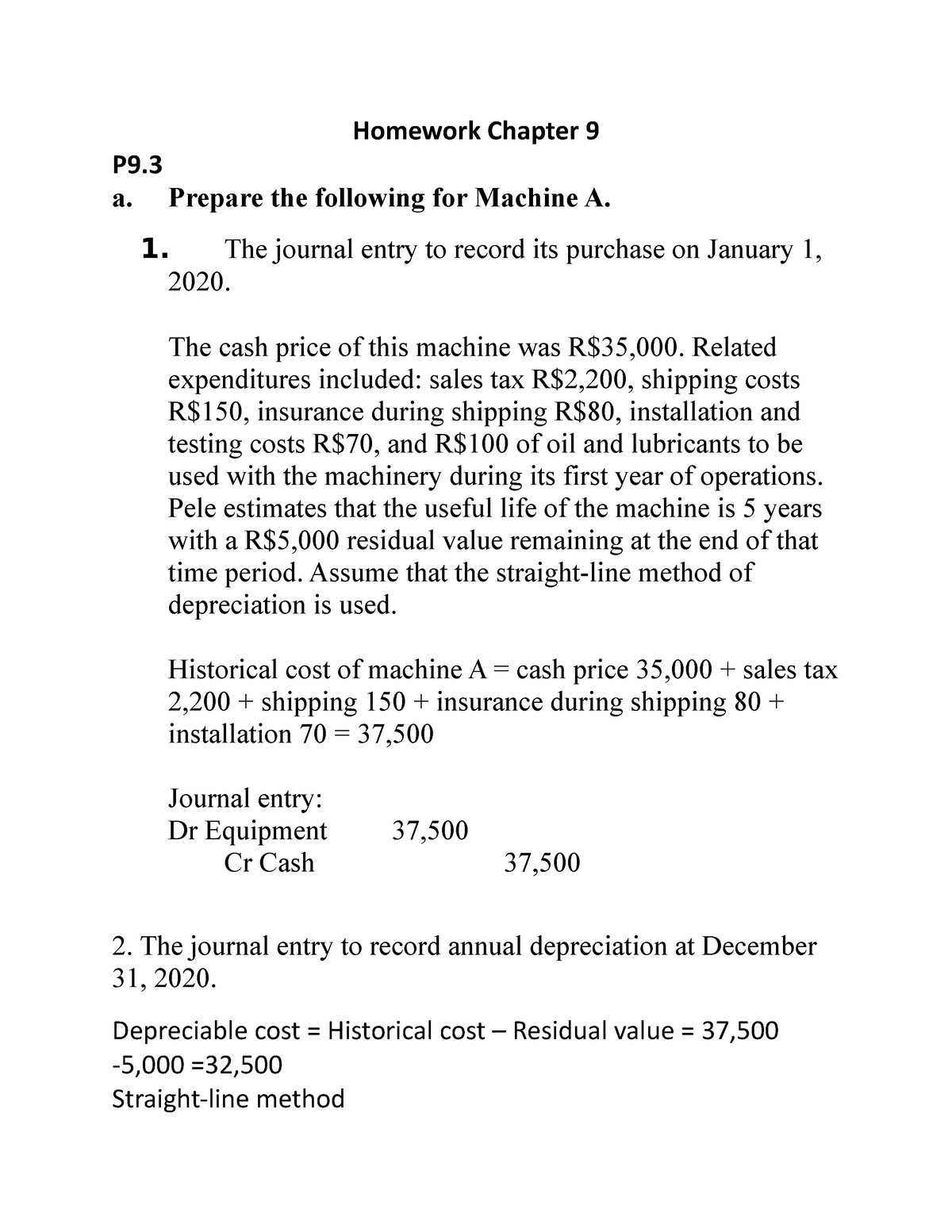 homework machine chapter 9