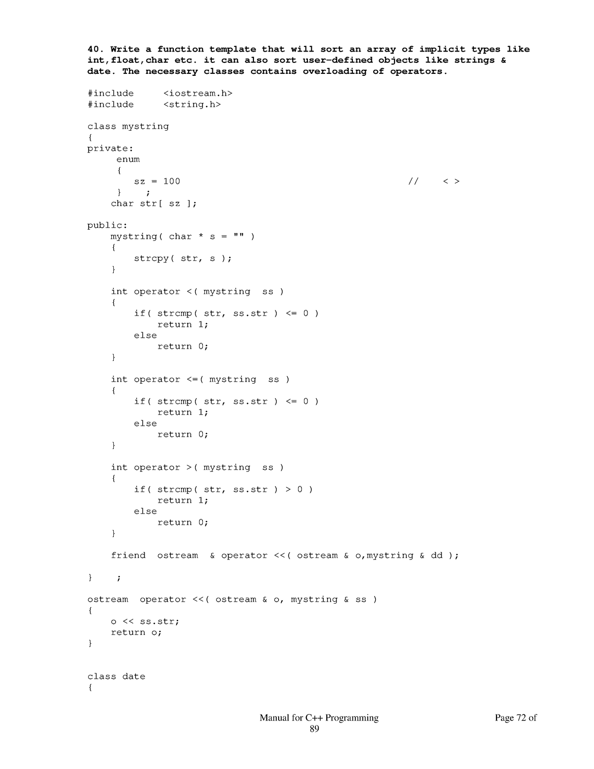 Exception Handling Throwing Catch   Manual For C++ Programming Page 72