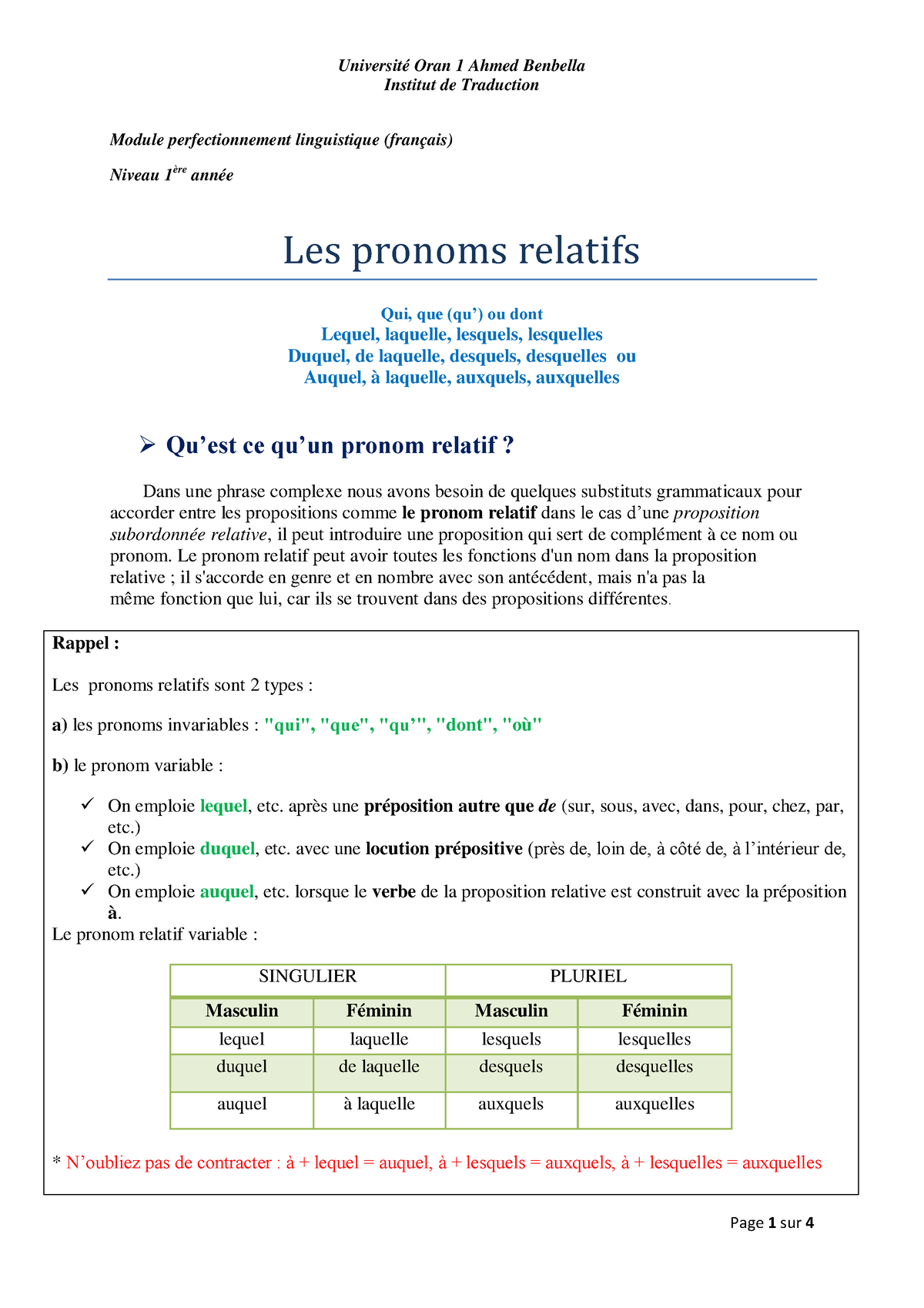 Les Pronoms Interrogatifs Lequel, Laquelle, Lesquels Et, 57% OFF