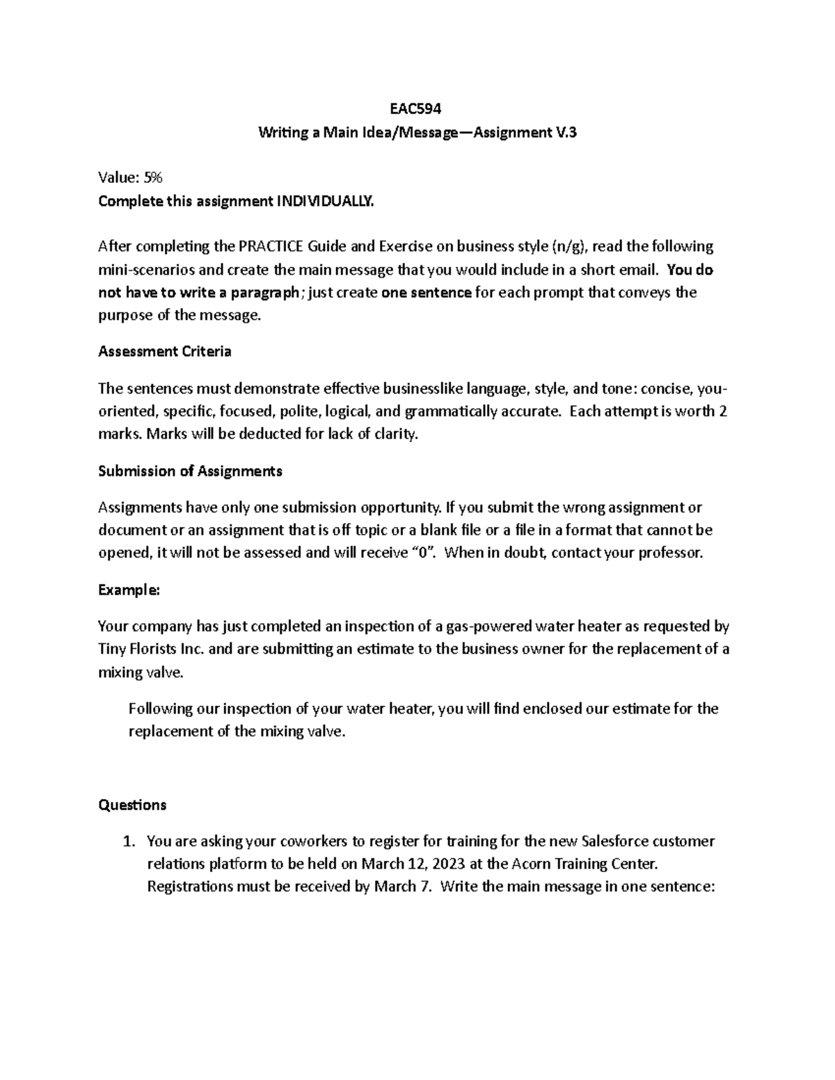 v3-writing-main-messages-exercise-acc415-seneca-college-studocu