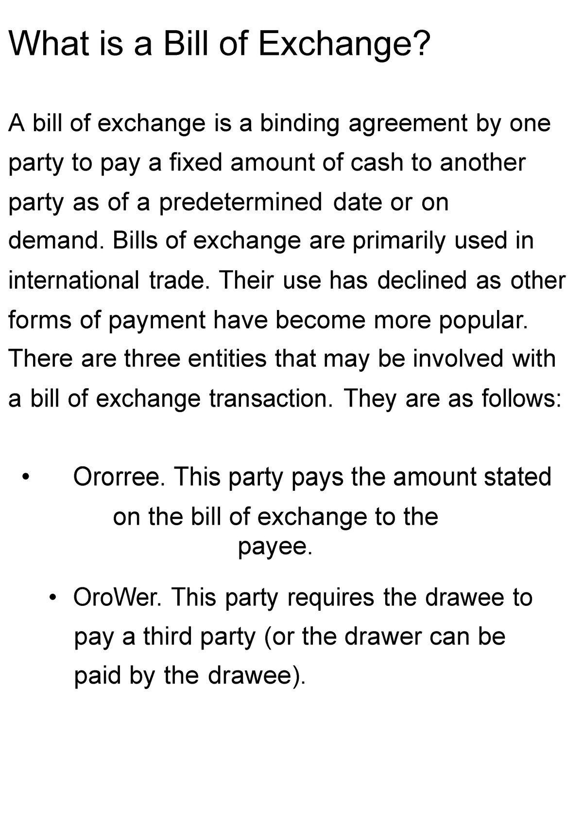 Bill Of Exchange - Bills Of Exchange Are Primarily Used In ...