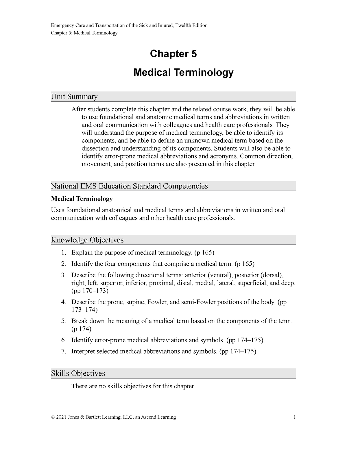 medical terminology chapter 5 assignment
