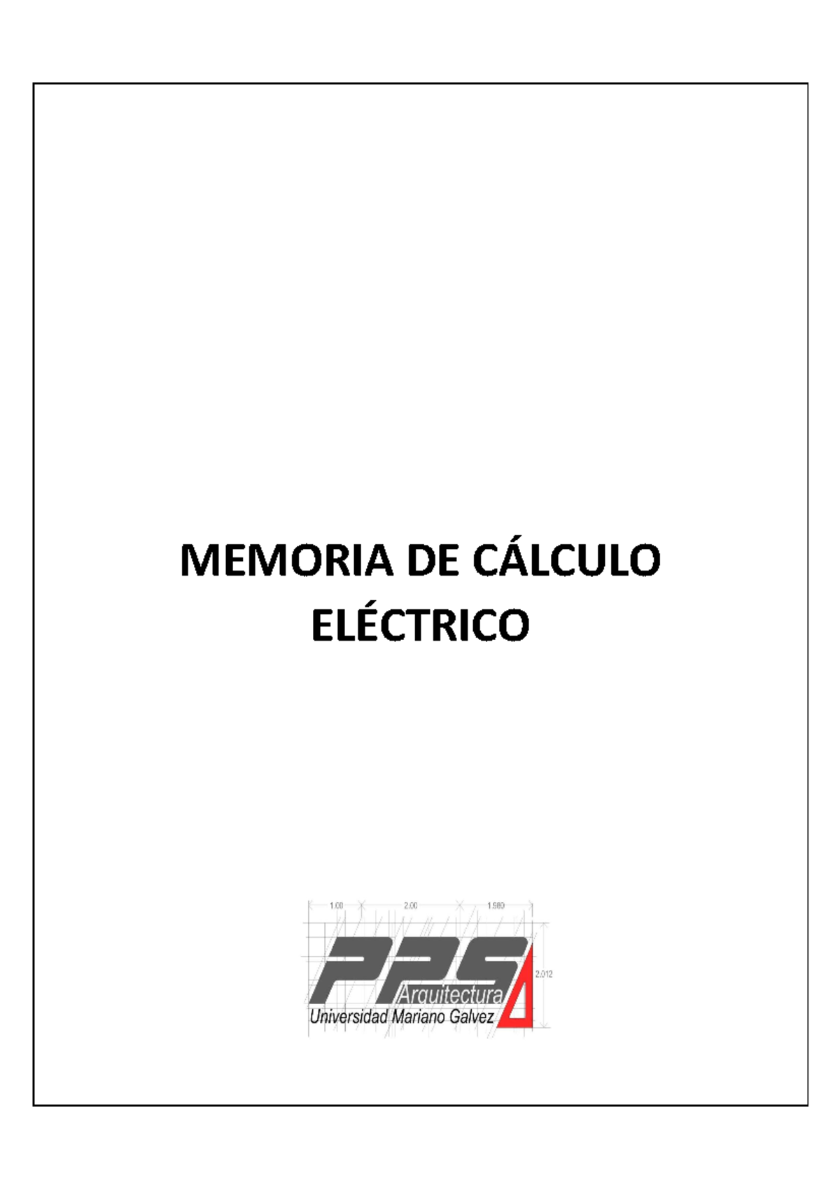 Memoria de cálculo del sistema eléctrico - MEMORIA DE CÁLCULO ELÉCTRICO