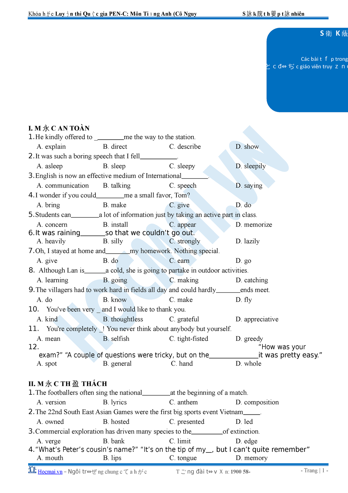 [123doc] - Bai-tap-collocation-phan-1-đã Chuyển đổi - Khóa H が C Luy う ...