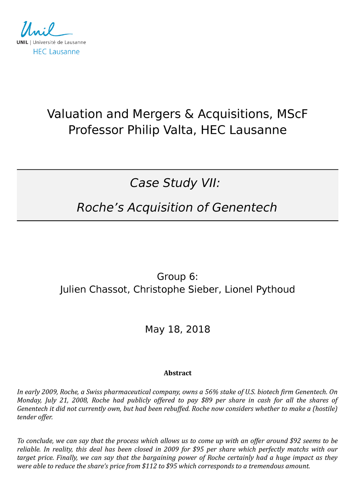 roche investment thesis