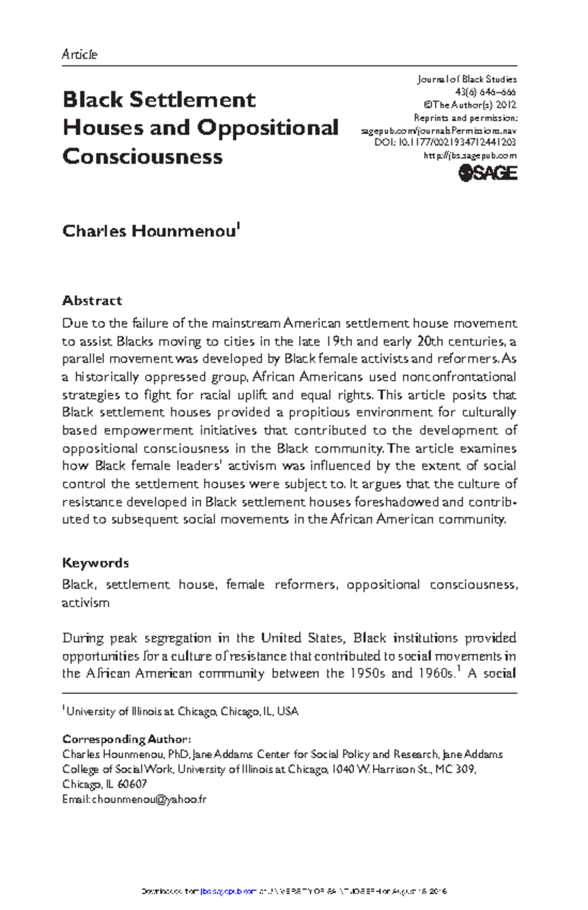 Journal of Black Studies2012Hounmenou64666(1) Journal of Black