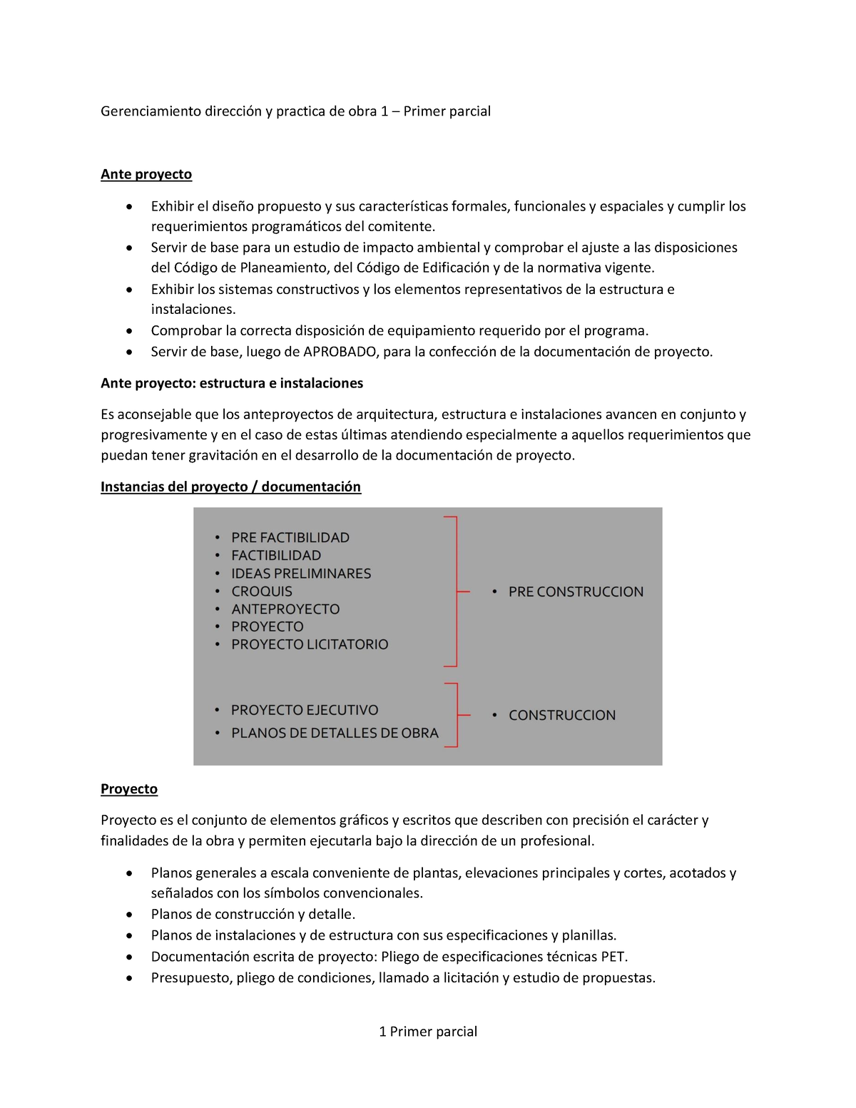 Gerenciamiento Resumen 1 Primer Parcial Gerenciamiento DirecciÛn Y Practica De Obra 1 Primer 6936