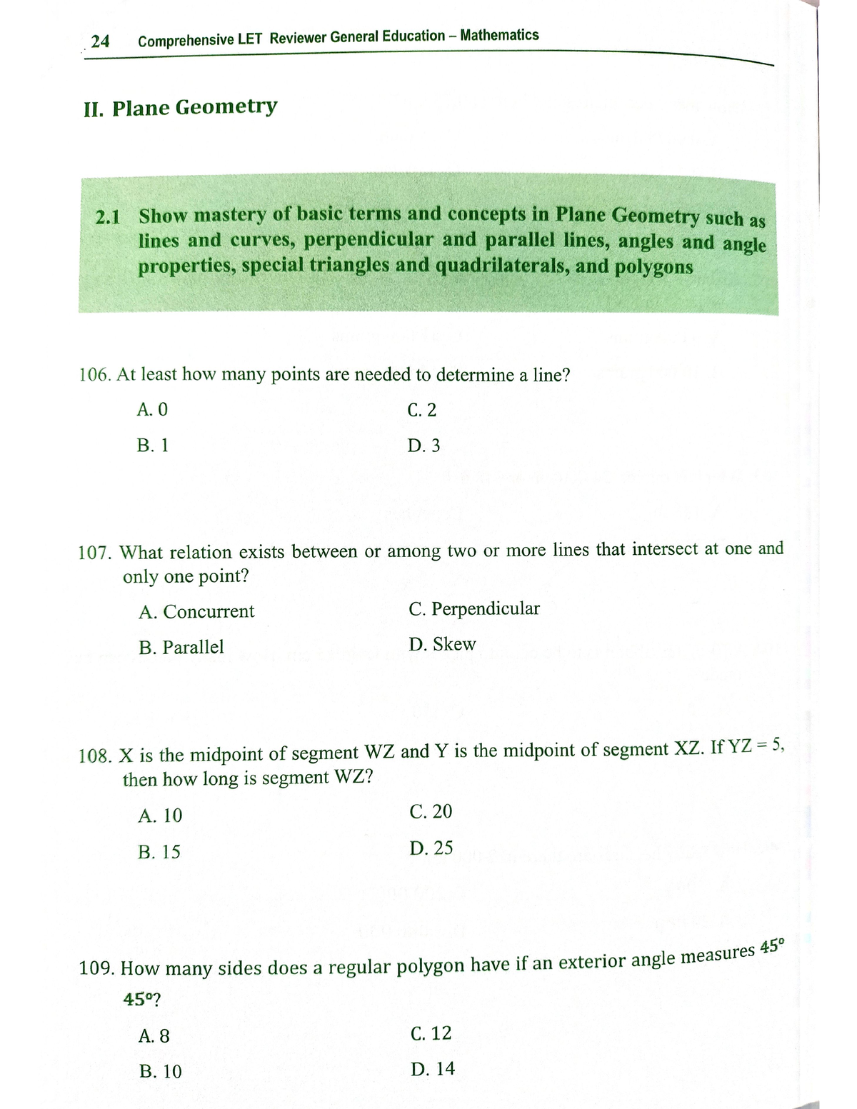 Gen Ed Math Plane Geometry - BSEd-Mathematics - Studocu