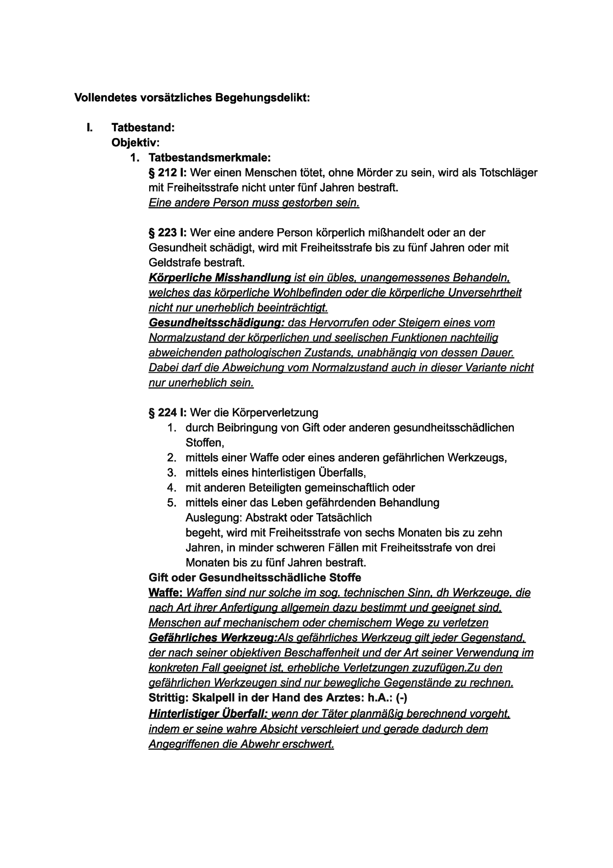 Strafrecht AT+BT I - Schemata Und Zusammenfassungen - Strafrecht II ...