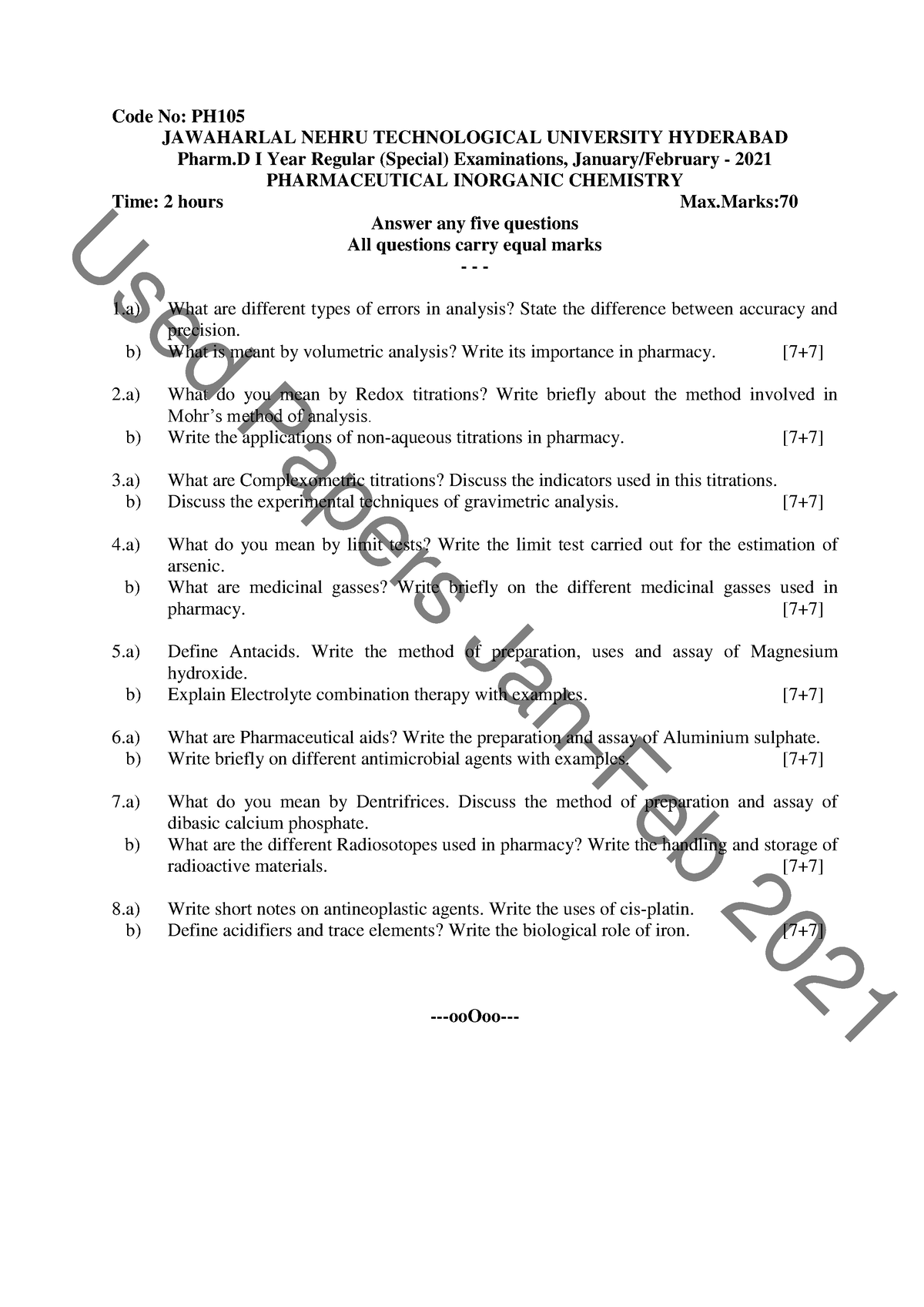 January February-2021 - Code No: PH JAWAHARLAL NEHRU TECHNOLOGICAL ...