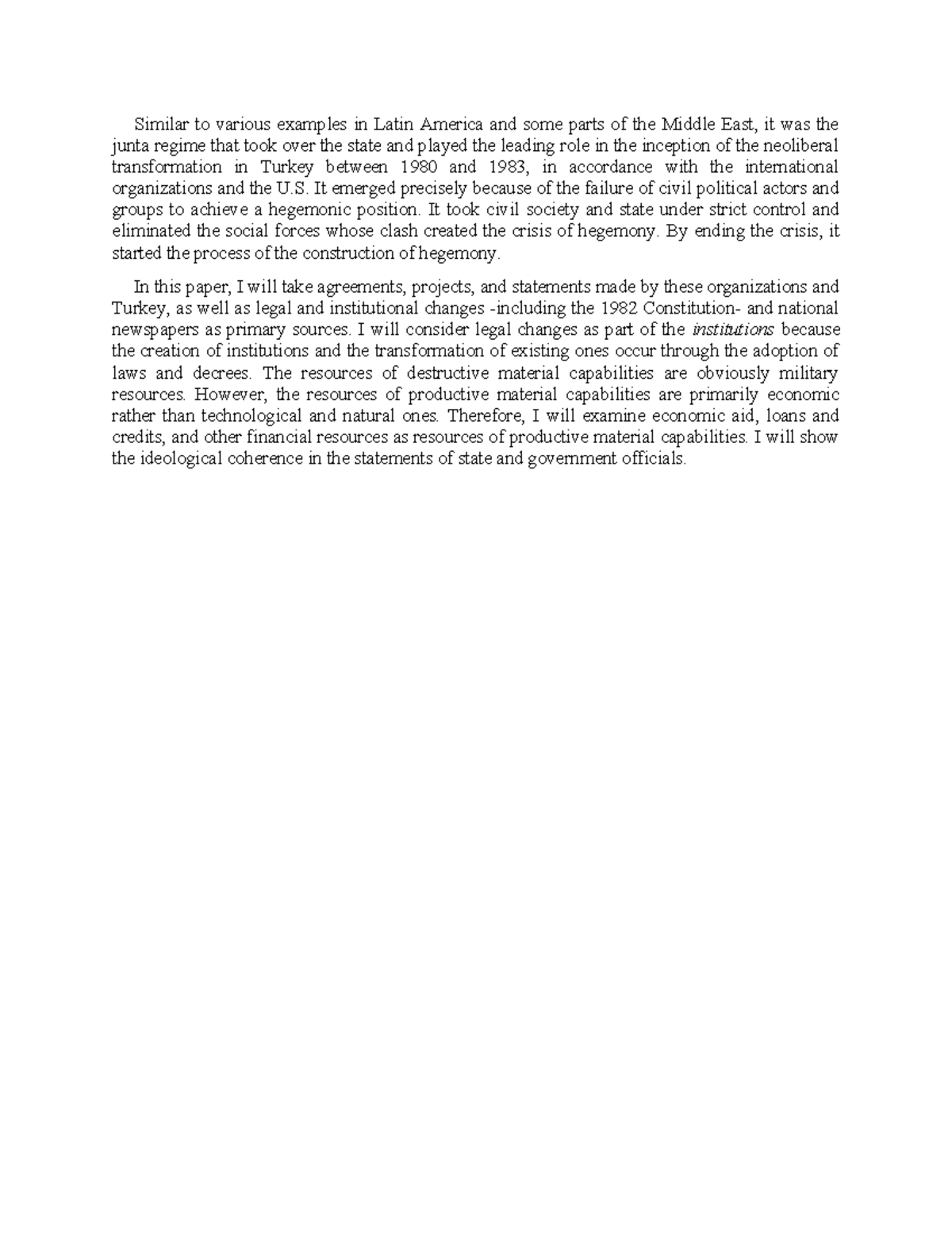 325 - essay on history - Similar to various examples in Latin America ...