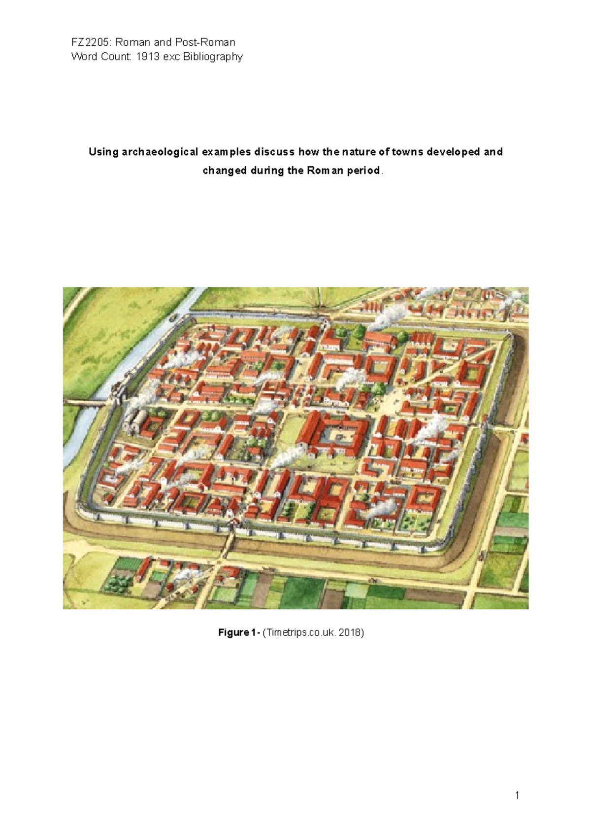 Roman and Post Roman essay - FZ2205: Roman and Post-Roman Word Count ...