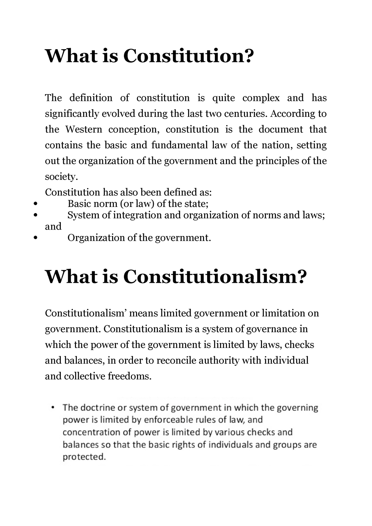 evolved constitution definition