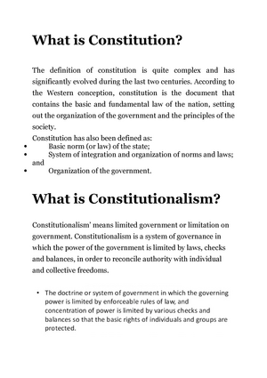 Definition Of Constitution, Constitutionalism And Its Classification ...