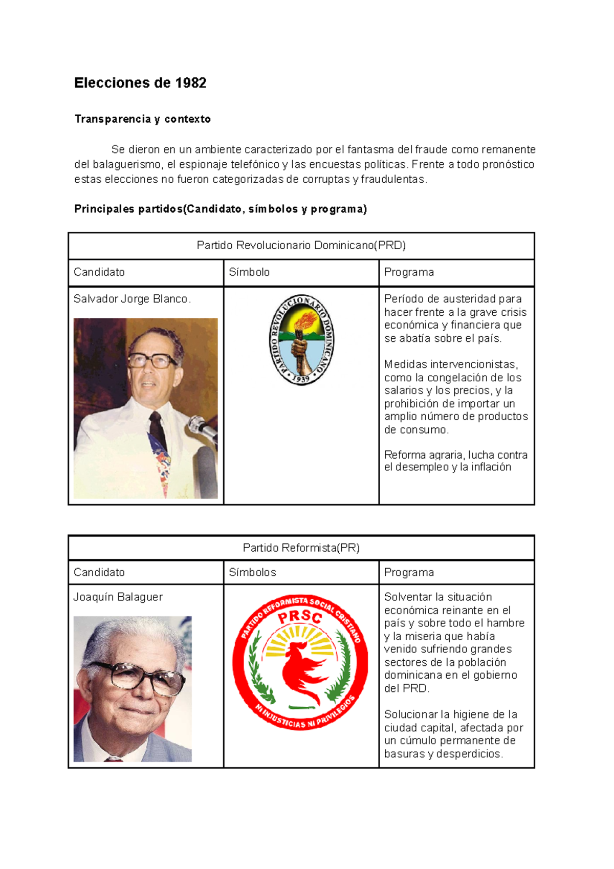 Elecciones 19821996 Elección Elecciones de 1982 Transparencia y