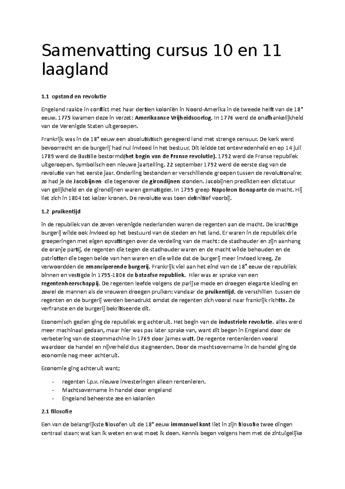 Samenvatting Cursus 10 En 11 Laagland - Samenvatting Cursus 10 En 11 ...