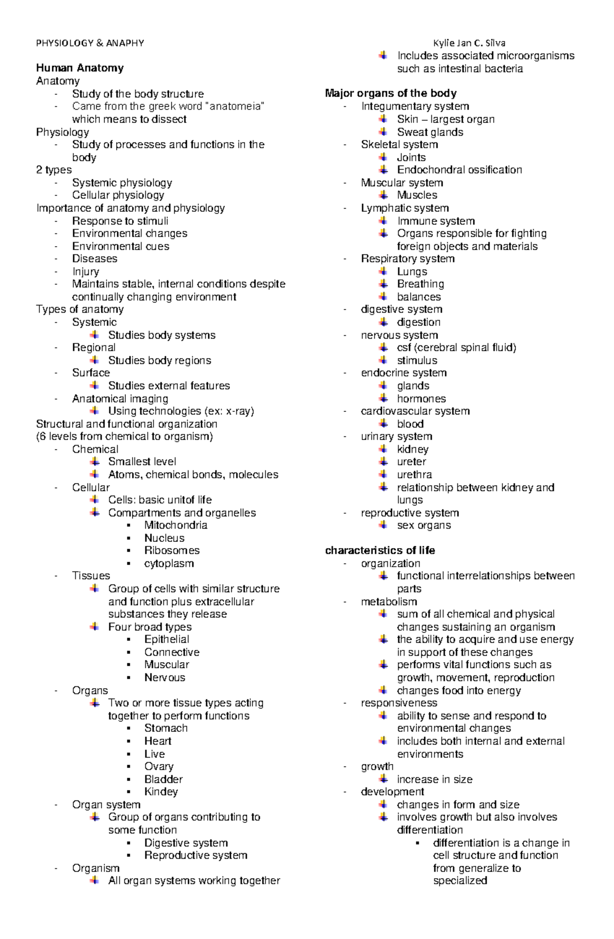 Anaphy Chapter-1-human-anatomy - PHYSIOLOGY & ANAPHY Kylie Jan C. Silva ...