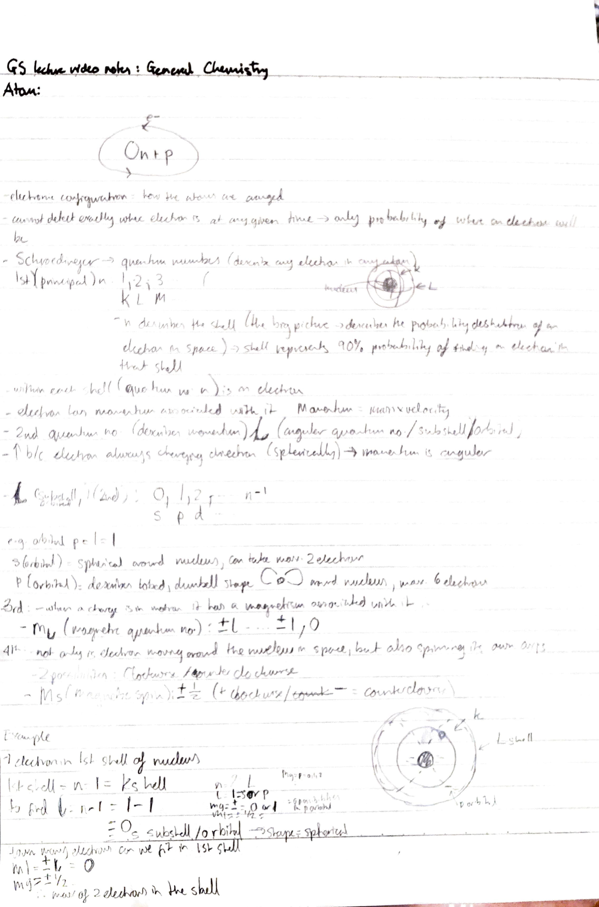 Chem1111 Notes Part 1 - Atoms, Bonding And Orbitals - Ro,,~ ,..-, 1