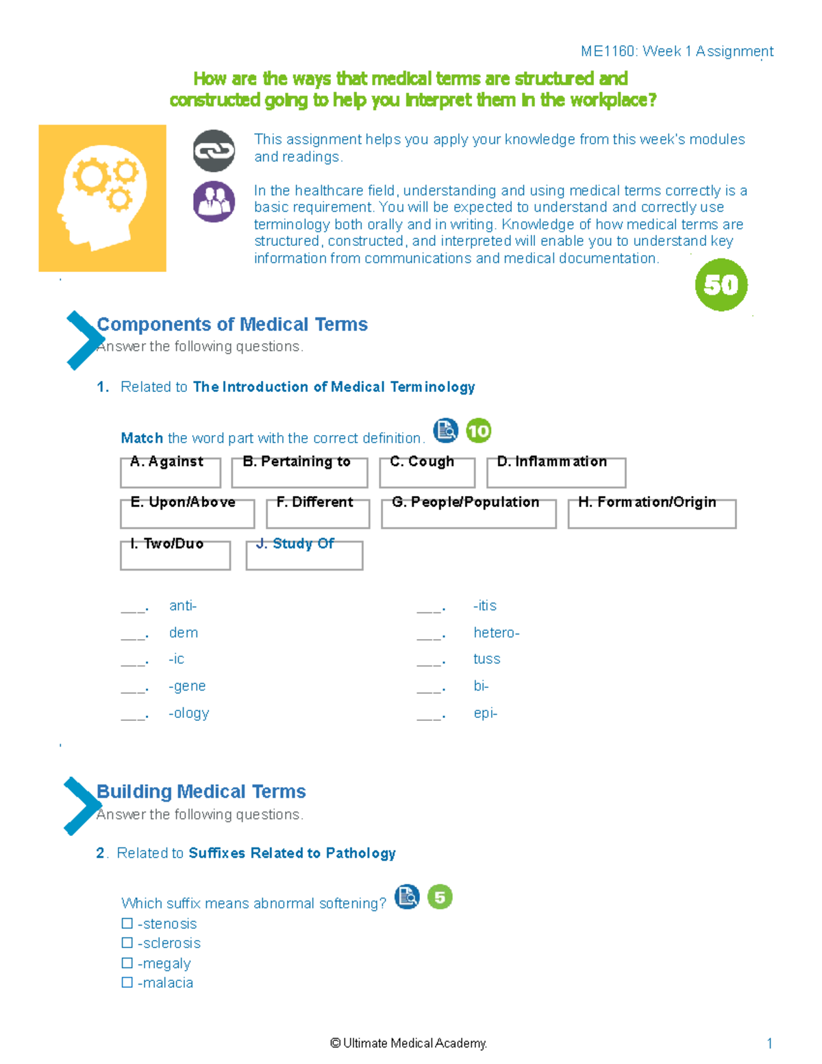 ME1160 Wk1 Assignment V04 - ME1160: Week 1 Assignment How Are The Ways ...