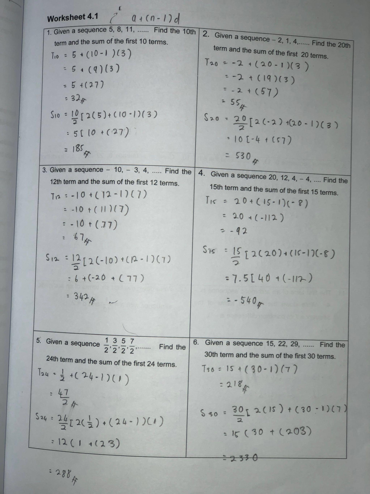 Workesheet 4 - nothing to sub - Mathematic - Studocu