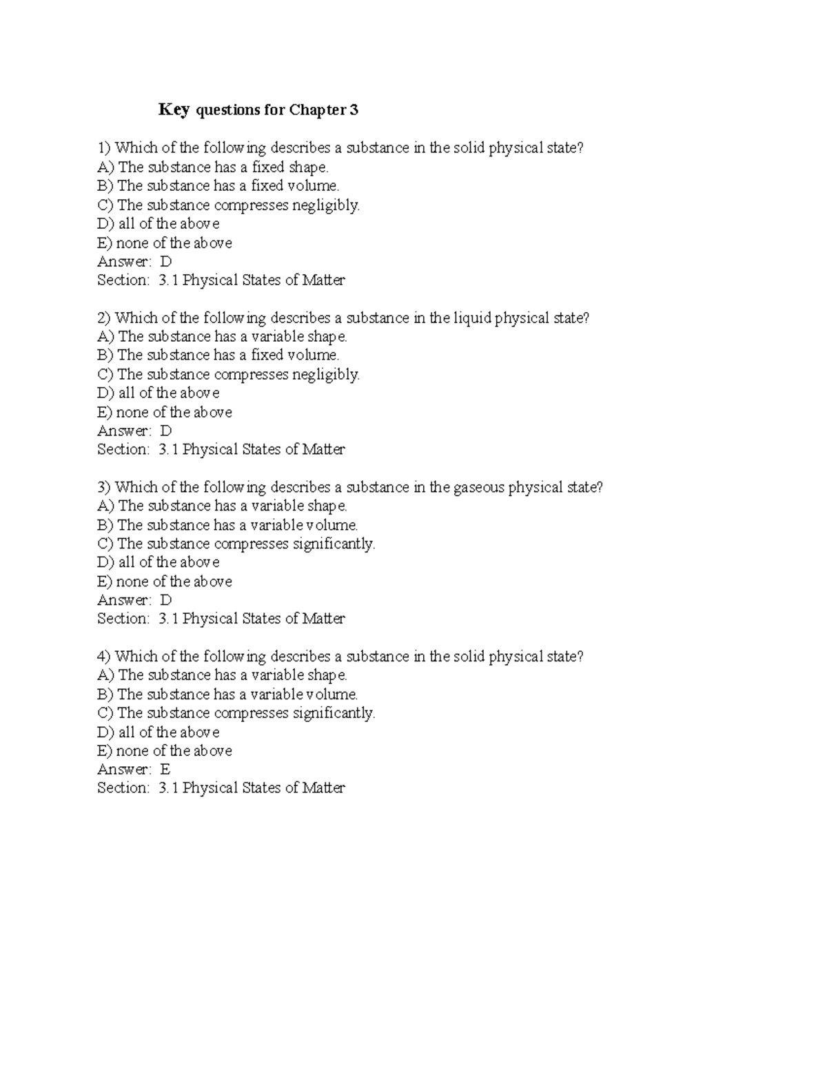 Chapter 3 Multiple Choice Questions-Answers Included - Key Questions ...