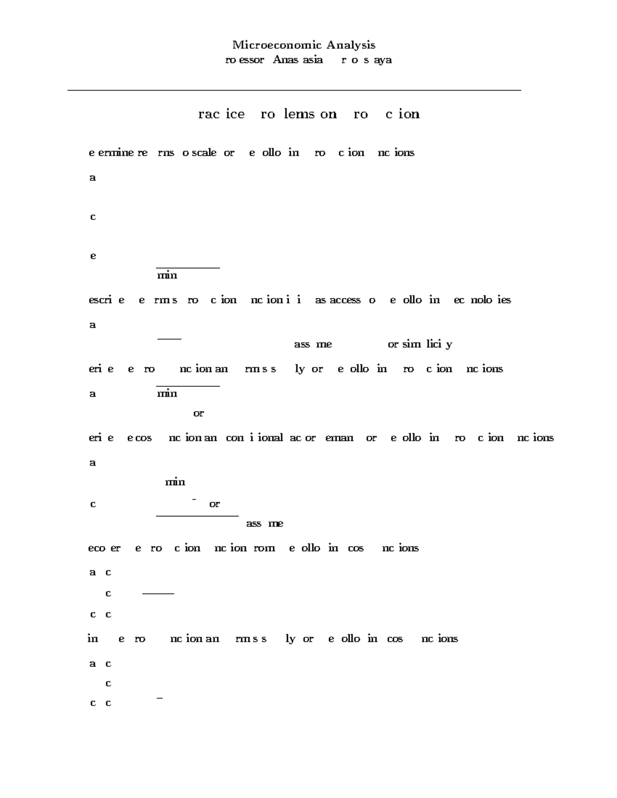 Practice 4 Econ6001 Microeconomics Analysis 1 Usyd Studocu