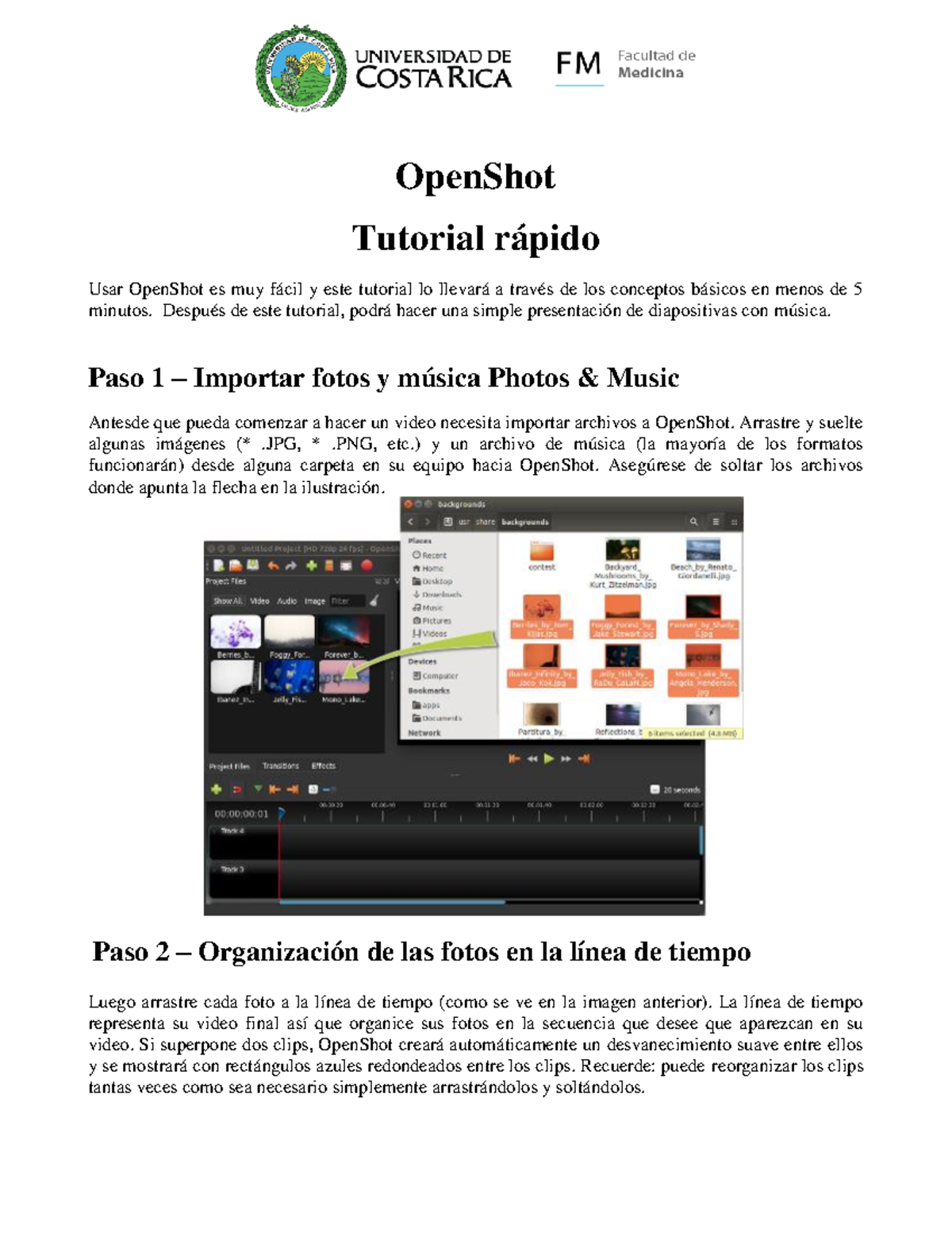 Openshot tutorial de univ costa rica openshot tutorial r pido usar