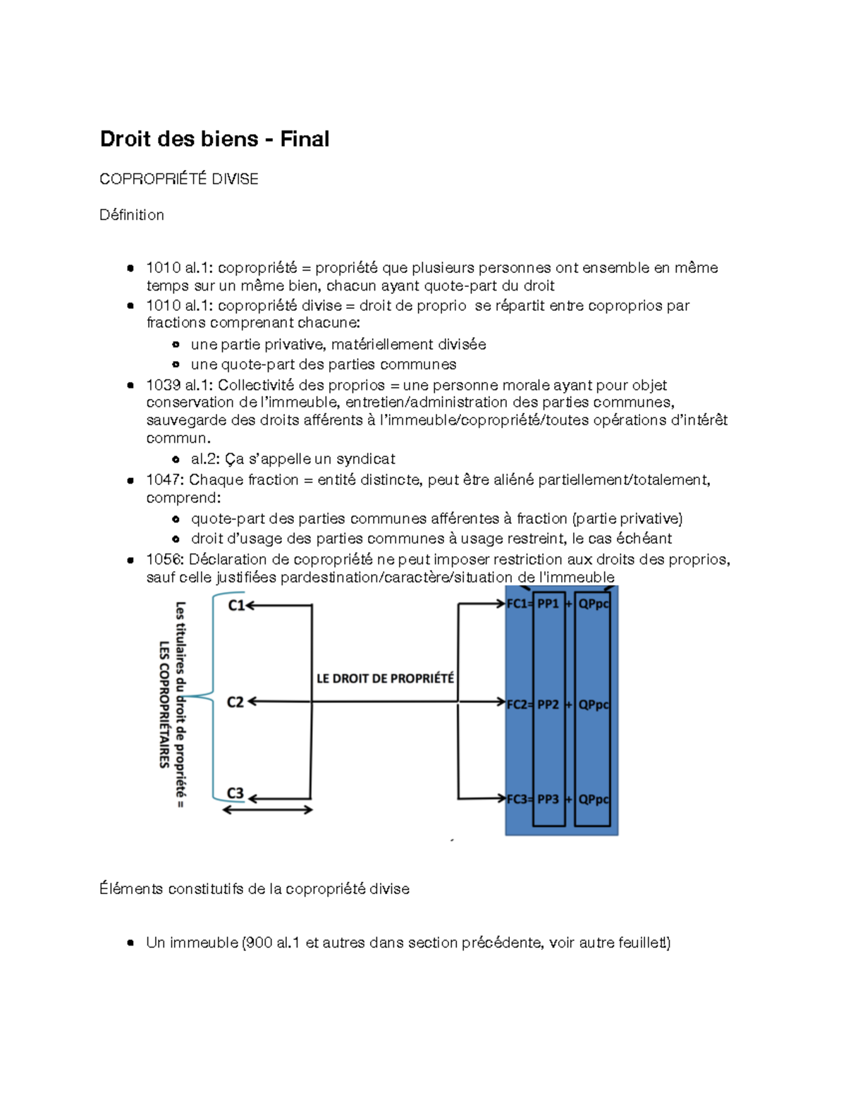 Droit Des Biens - Final - Notes De Cours Deuxième Moitié De La Session ...